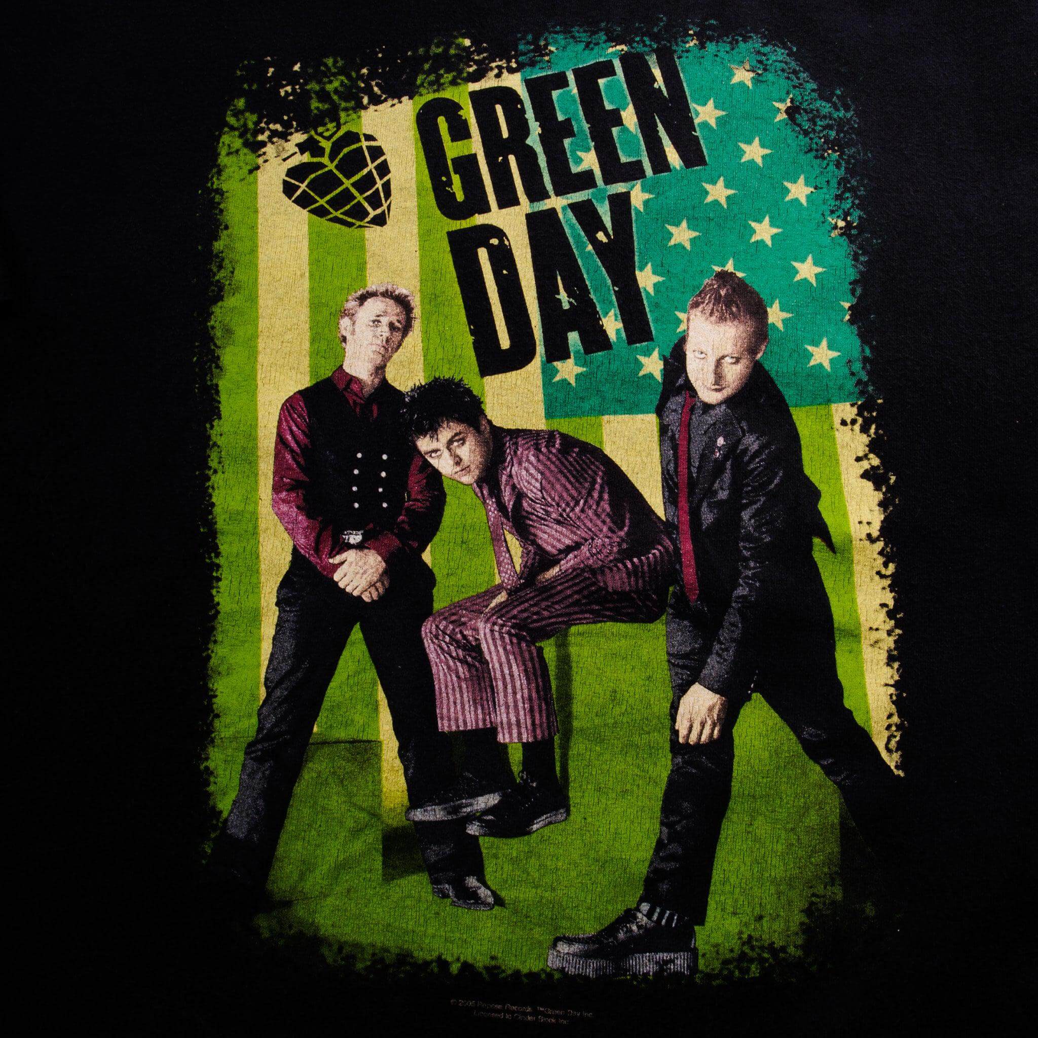 Vintage Green Day 2005 Reprise Record Cinder Block Tee Shirt Size Xl
