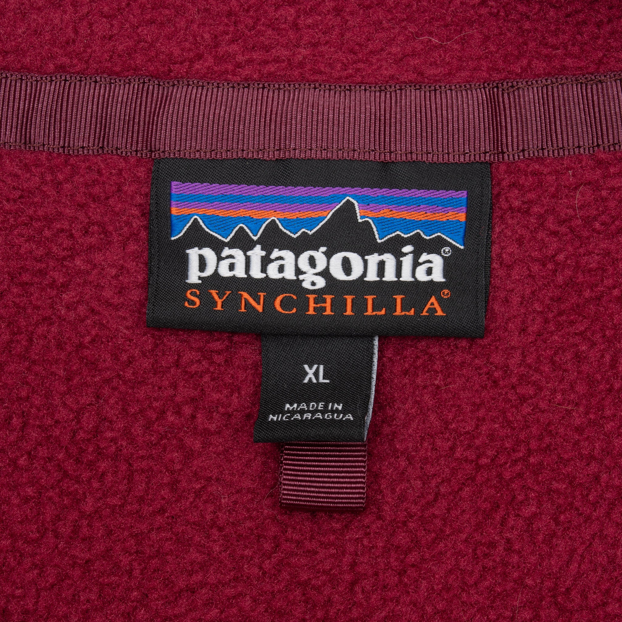 Vintage Red Patagonia Synchilla Snap T Fleece Pullover Size XL