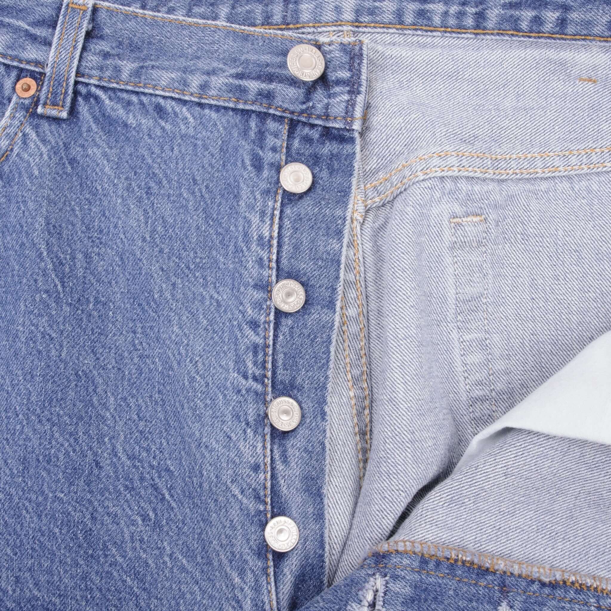 Beautiful Indigo Levis 501 Jeans 1980s Made in USA with Medium Wash Size on tag 40X36 Actual Size 39X32 Back Button #546