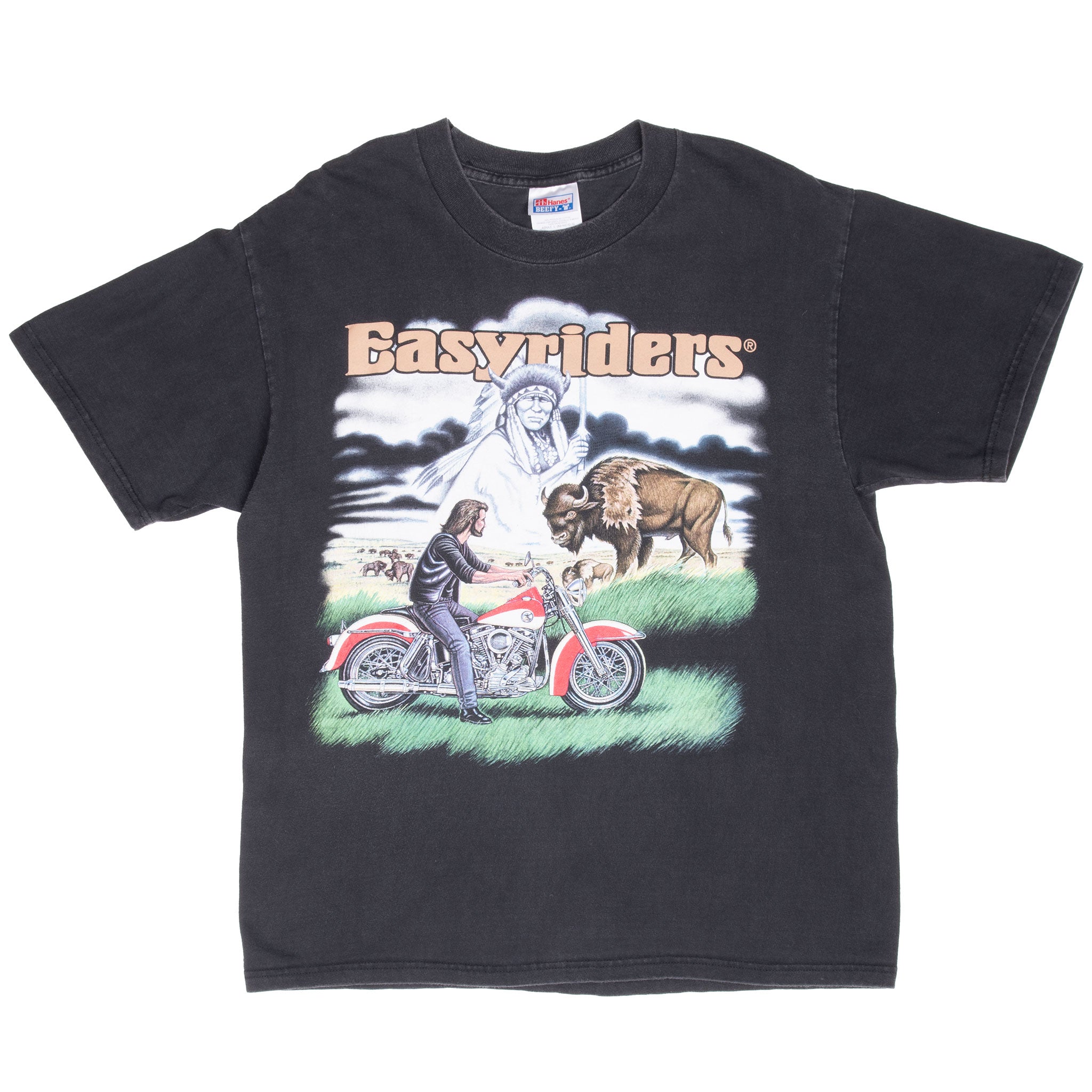 Vintage Easyriders Indian Spirits Scottsdale Arizona Biker Tee Shirt 1990S Size Large