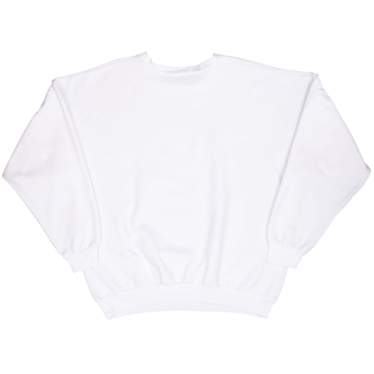 Plain back of white California University of Pennsylvania crewneck sweatshirt