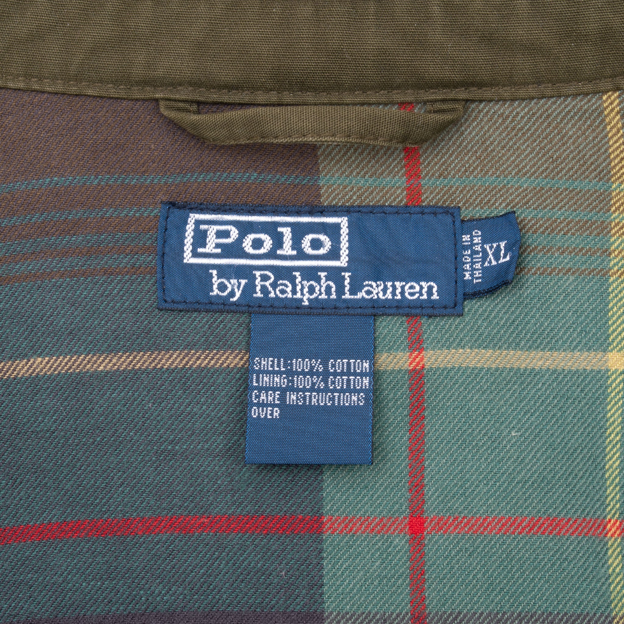Vintage Polo Ralph Lauren Olive Green Harrington Golf Jacket 1990S Size XL