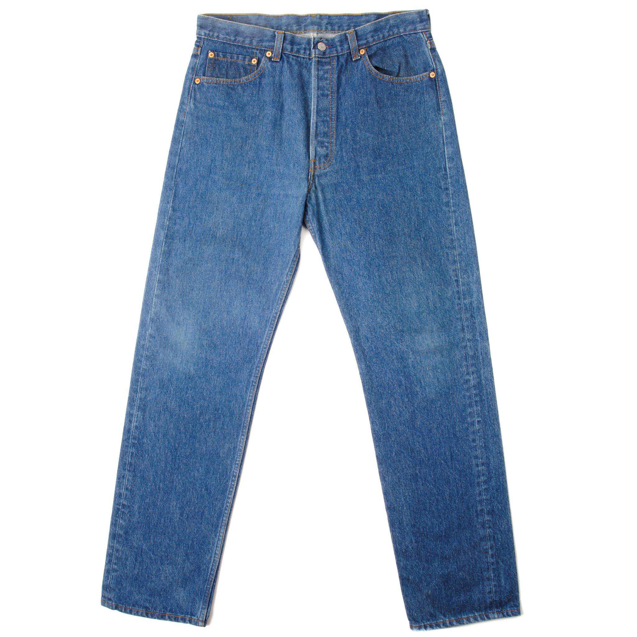 VINTAGE LEVIS 501 JEANS INDIGO 1988-1993 SIZE W34 L32 MADE IN USA