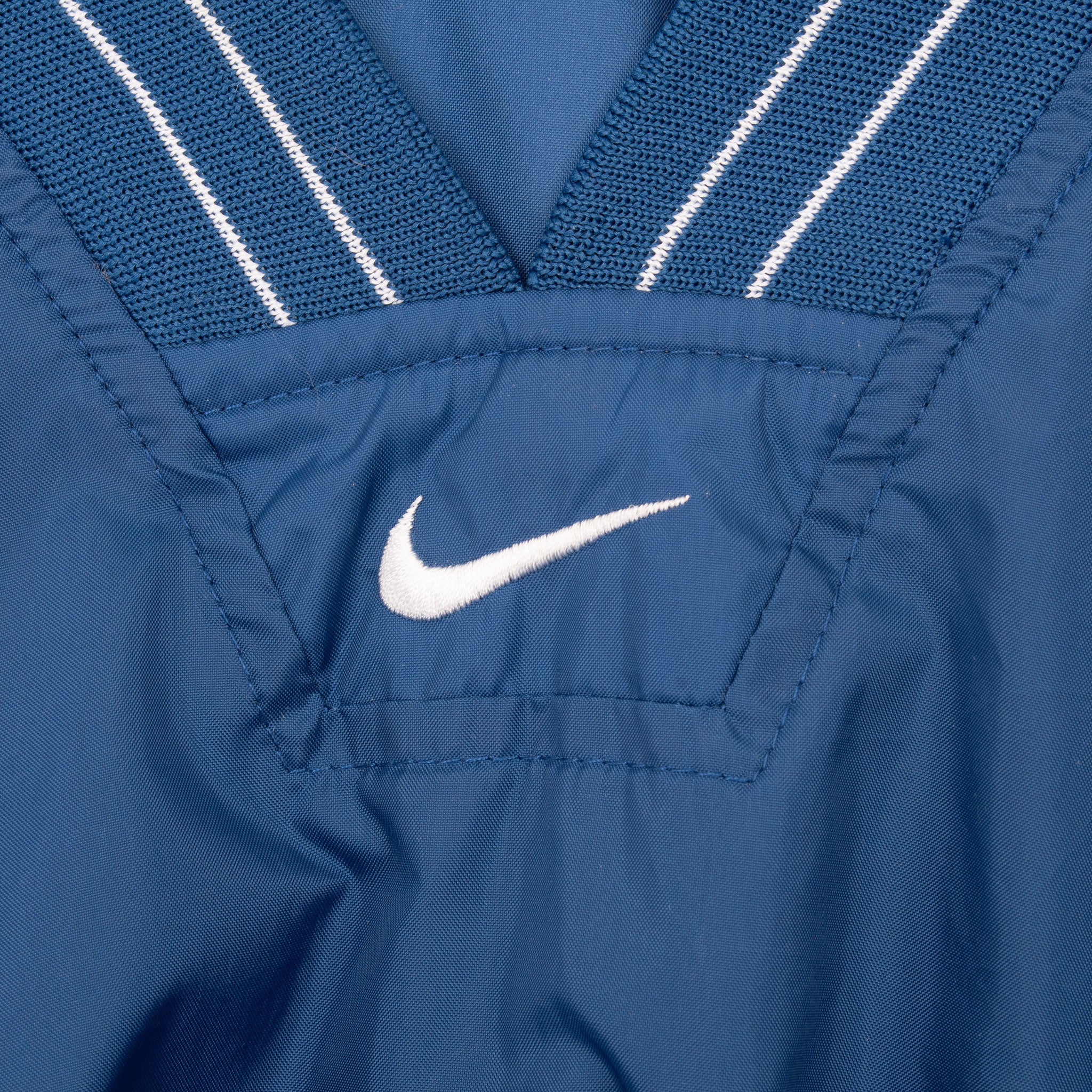 Vintage Nike Center Swoosh Blue Windbreaker Pullover Jacket 2000S Size XL