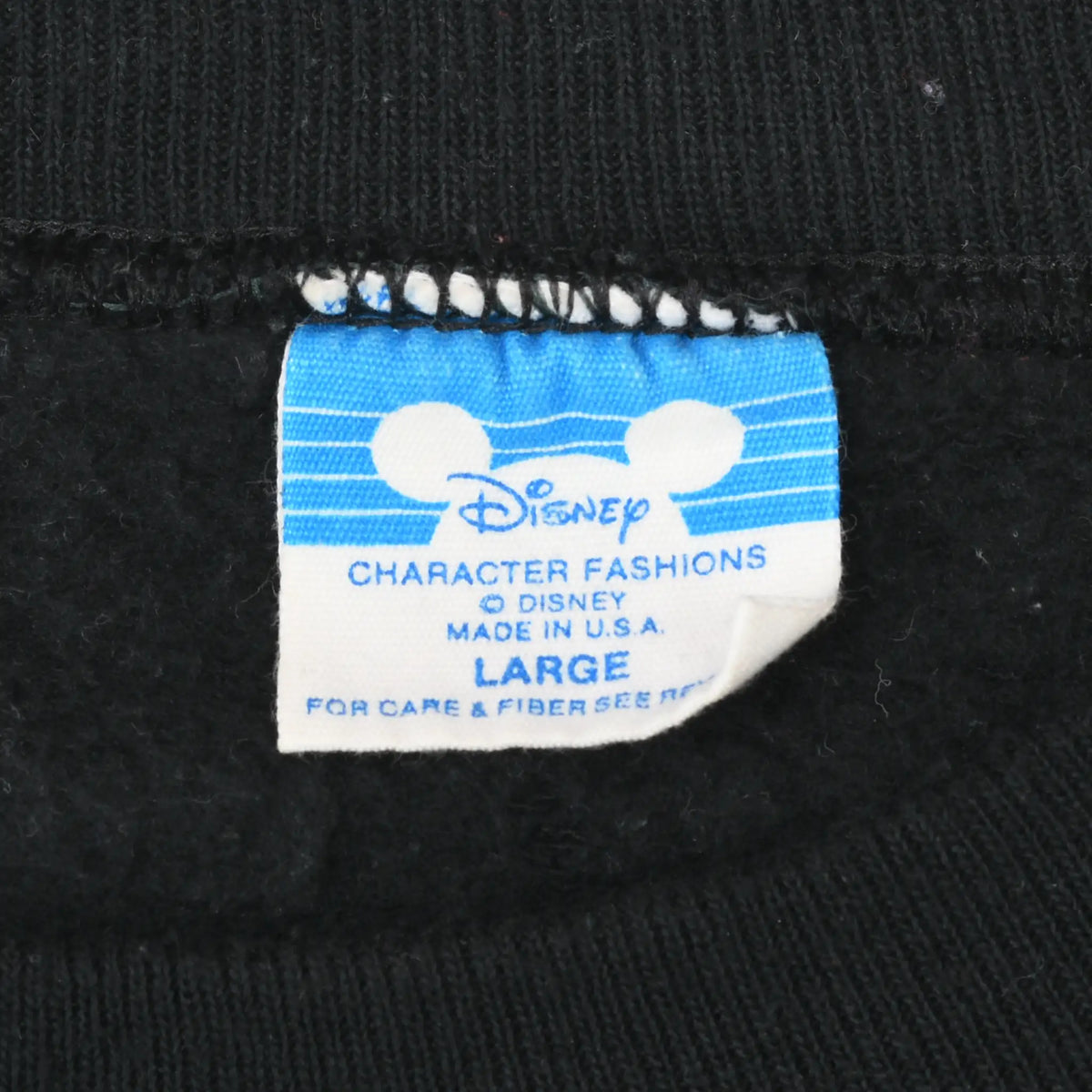 Vintage Disney Mickey Mouse Velvet Sweatshirt 1980s Large Made in USA