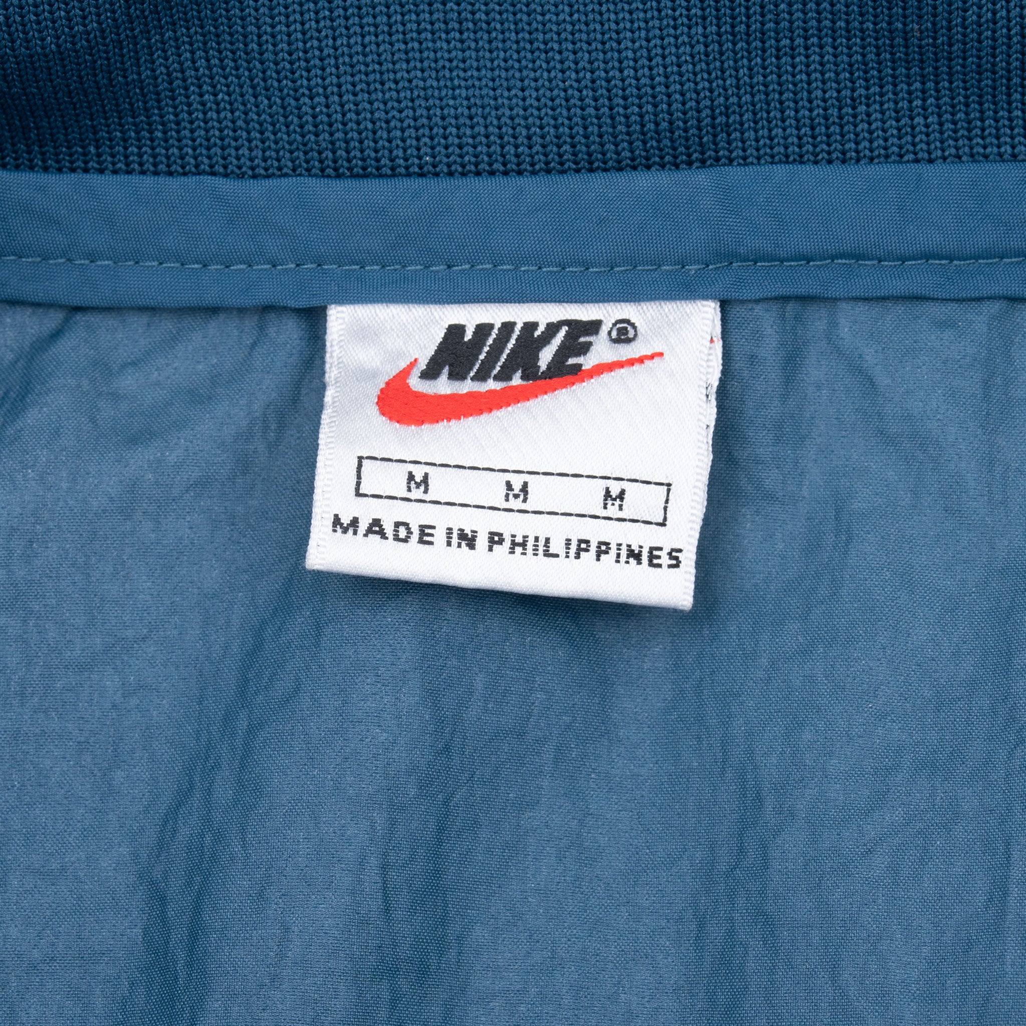 Vintage Nike Swoosh Blue Windbreaker Pullover Jacket 1990S Size Medium