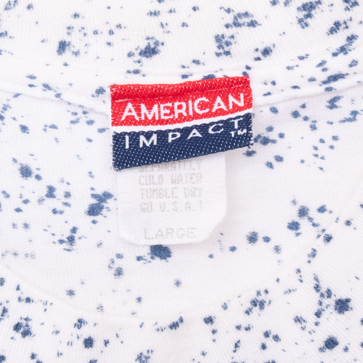 American Impact neck tag marked Large on the Team USA diving T-shirt