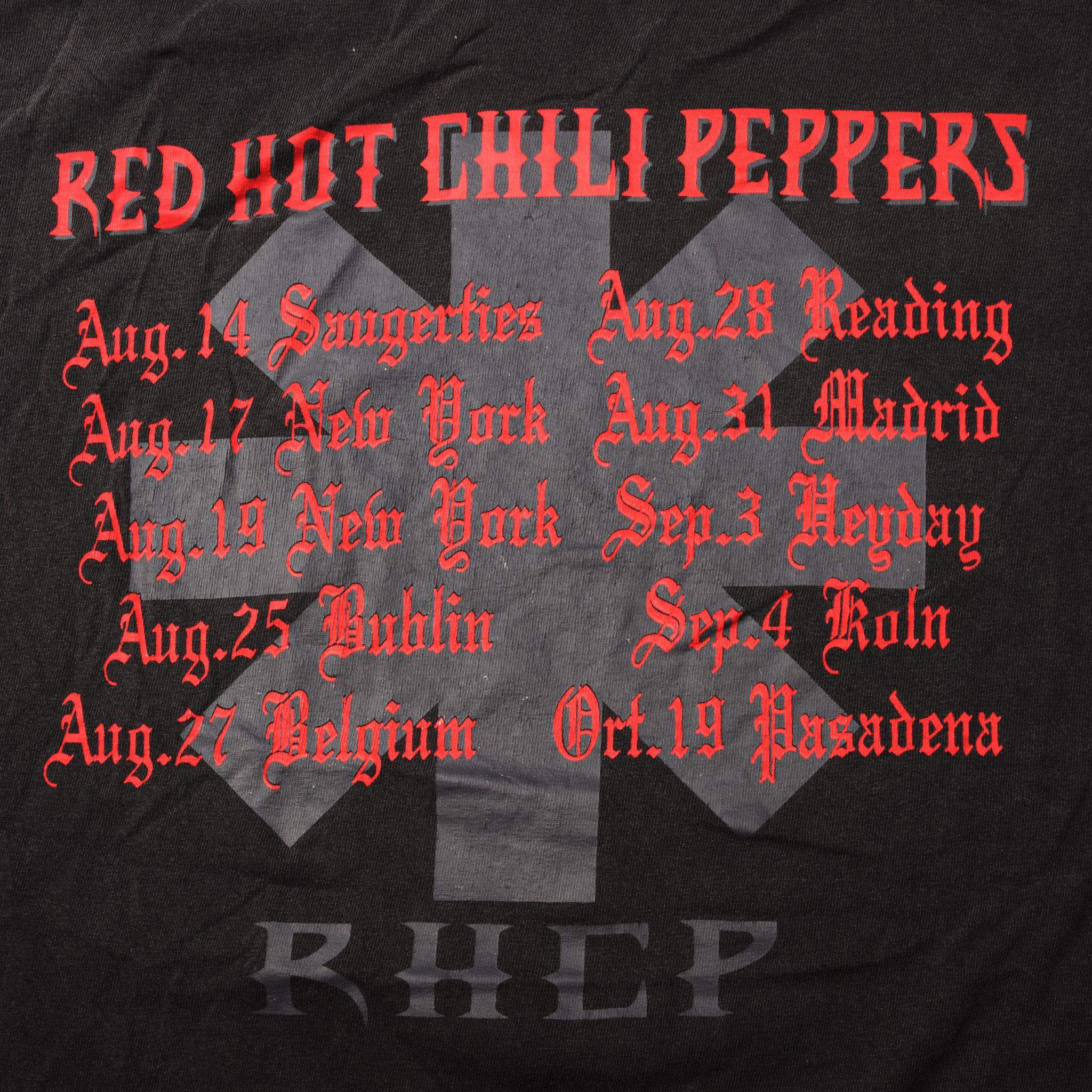VINTAGE RED HOT CHILI PEPPERS TOUR TEE SHIRT 1992 SIZE XL