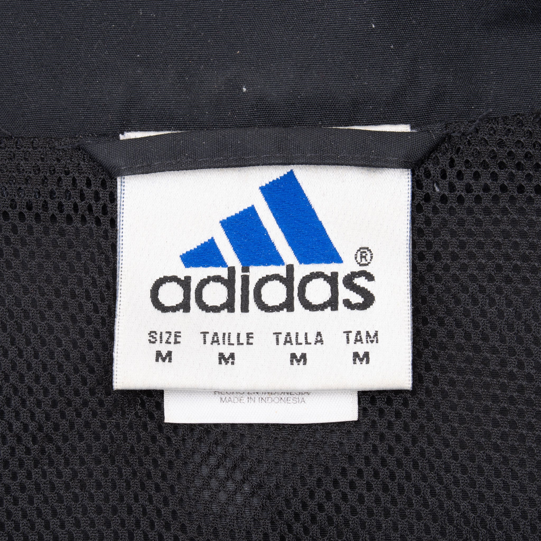 Vintage Adidas Black Windbreaker Jacket 1990S Size Medium