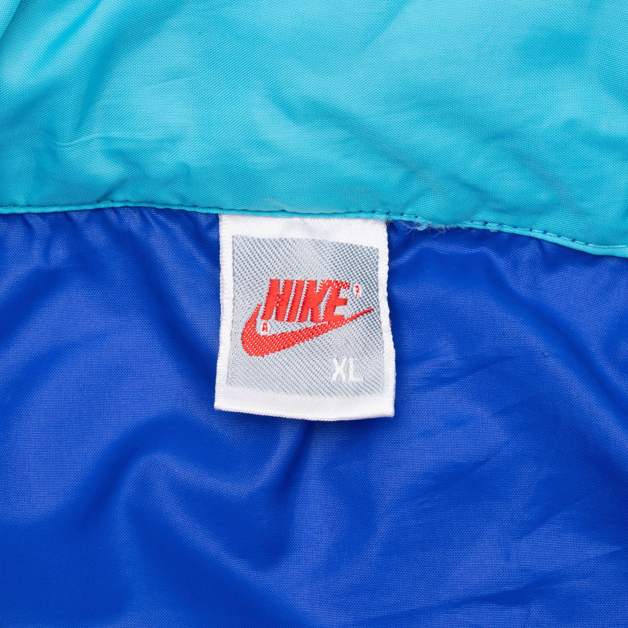 Vintage Nike Classic Swoosh Blue Windbreaker Jacket Late 1980S Size XL