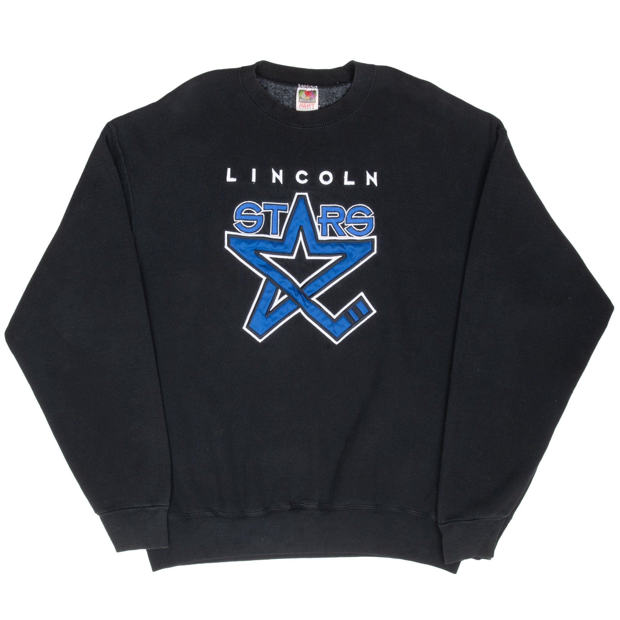 Vintage Ncaa Lincoln Stars Embroidered Sweatshirt 1990S Size 2XL Made In Usa