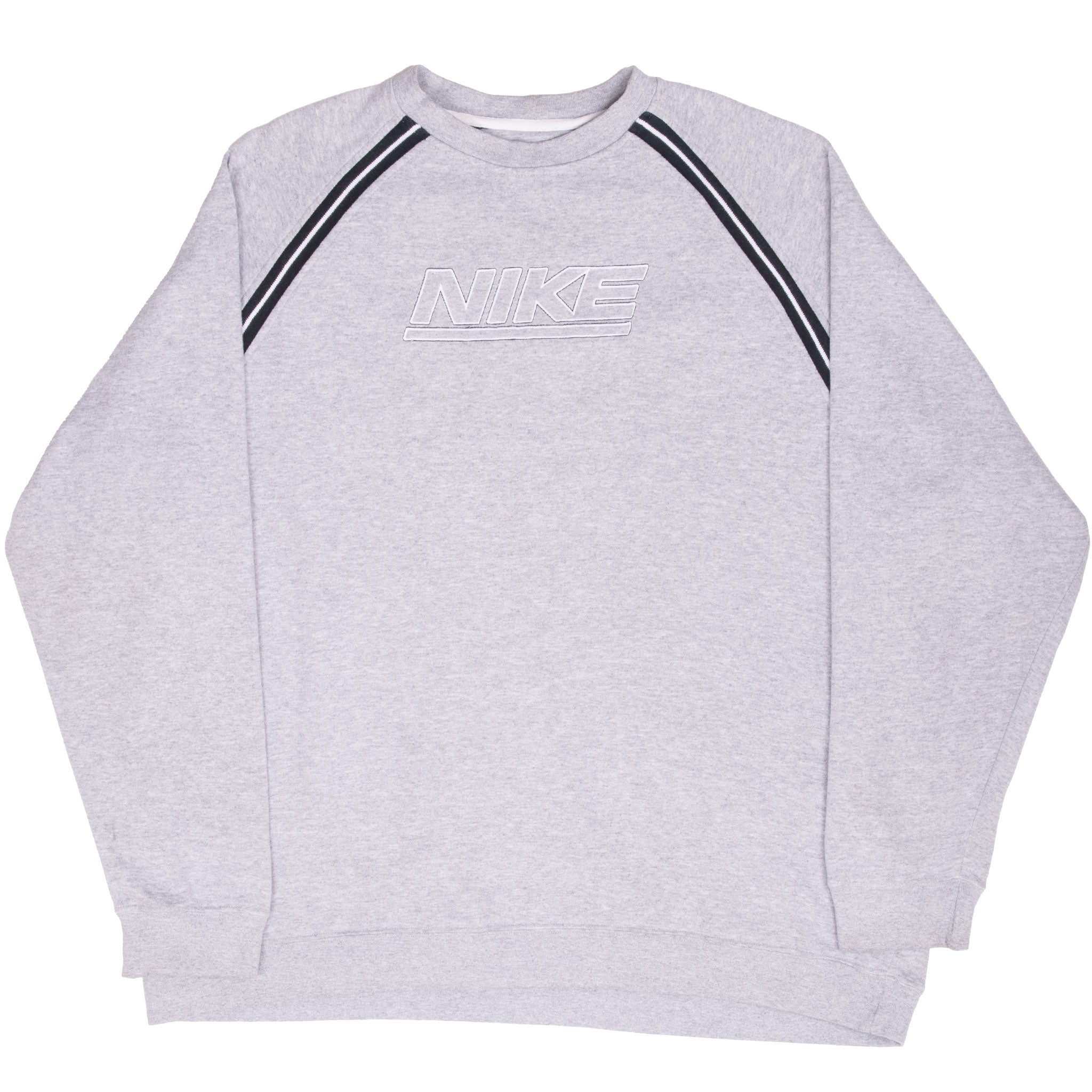 Vintage Nike Spellout Grey Sweatshirt 1990S Size XL