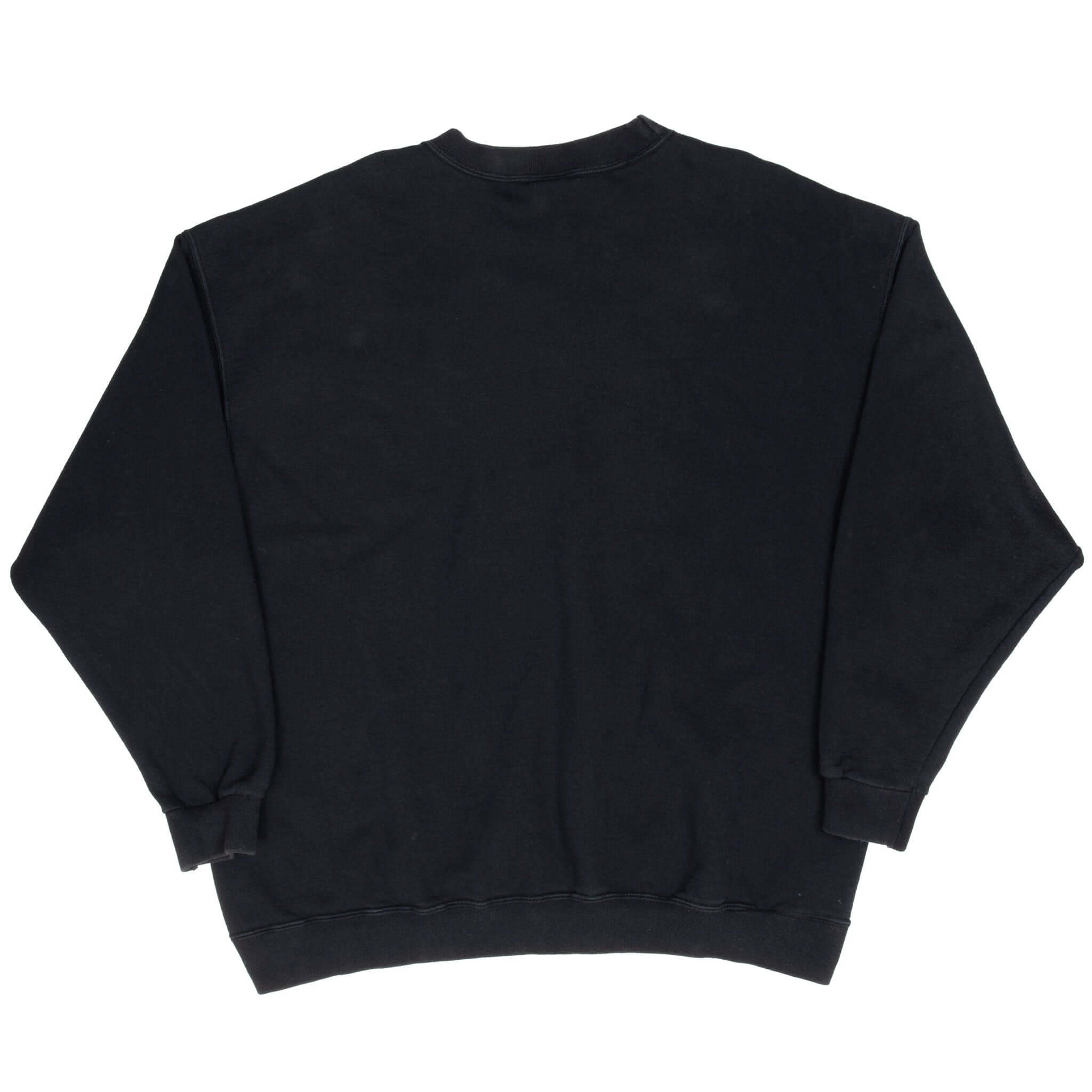 Vintage Nike Classic Swoosh Black Sweatshirt 1990S Size XL