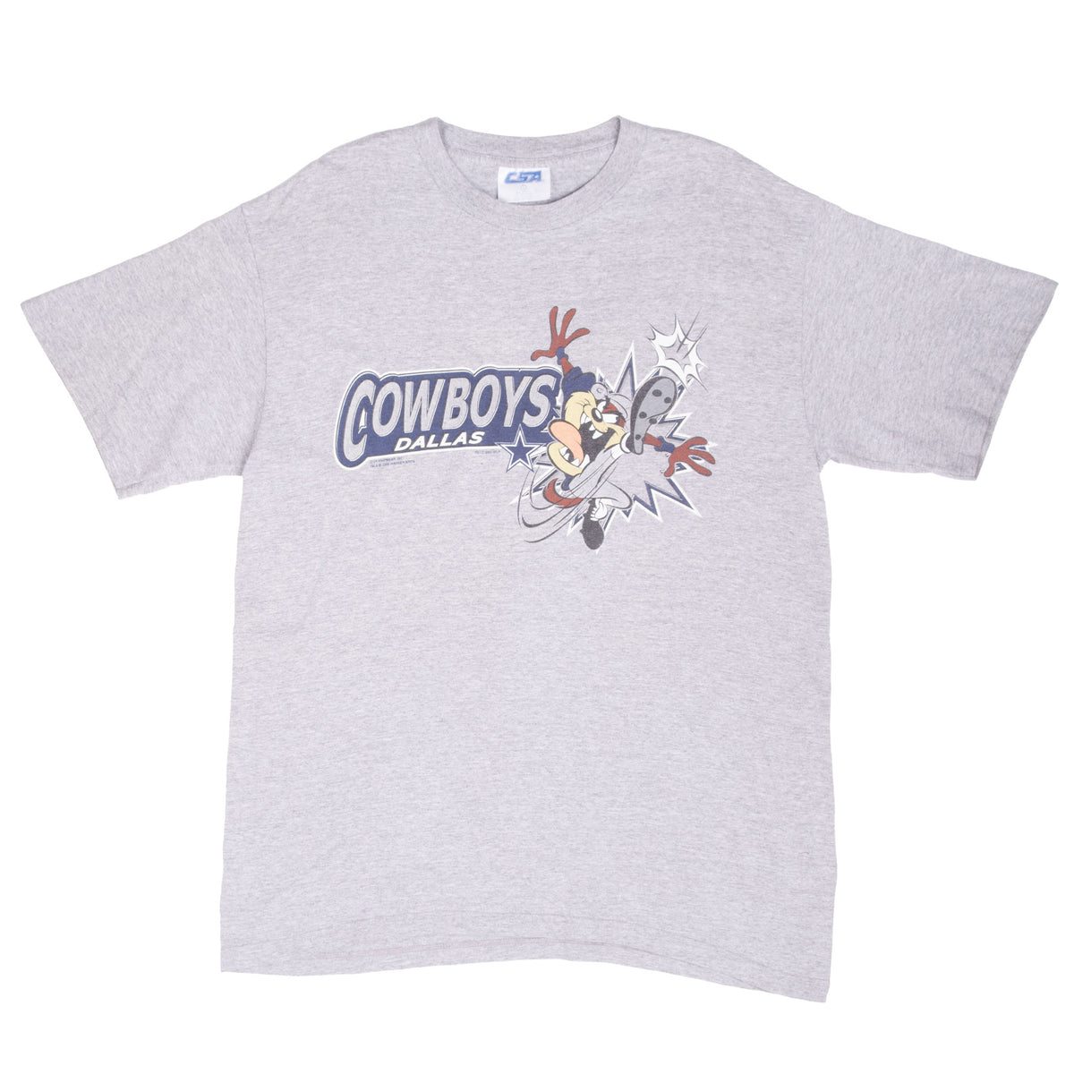 Vintage Nfl Dallas Cowboys Looney Tunes Taz 2000 Tee Shirt Size Large