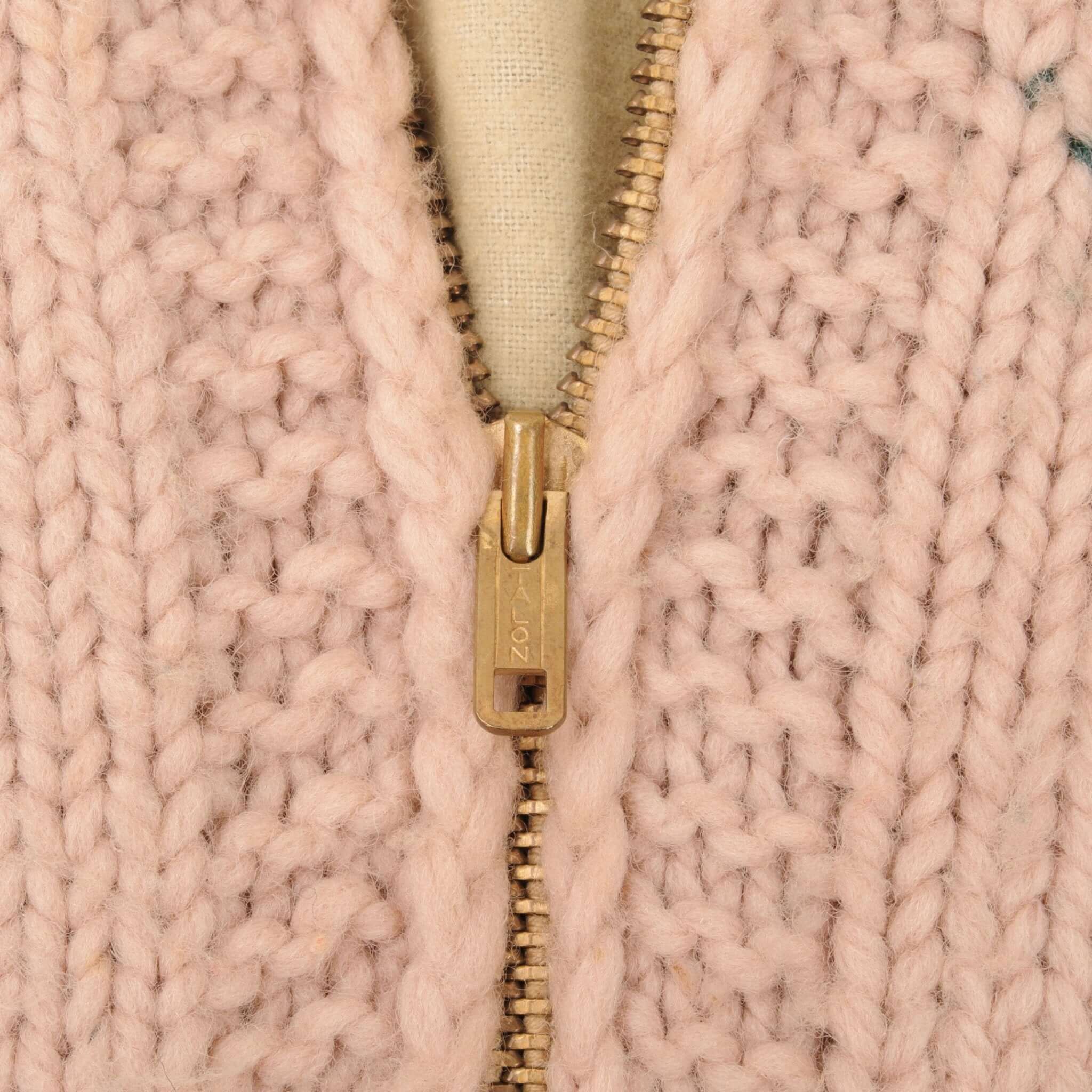 Vintage Pheasant Hunting Wool Knit Cowichan Cardigan Jacket Size Large