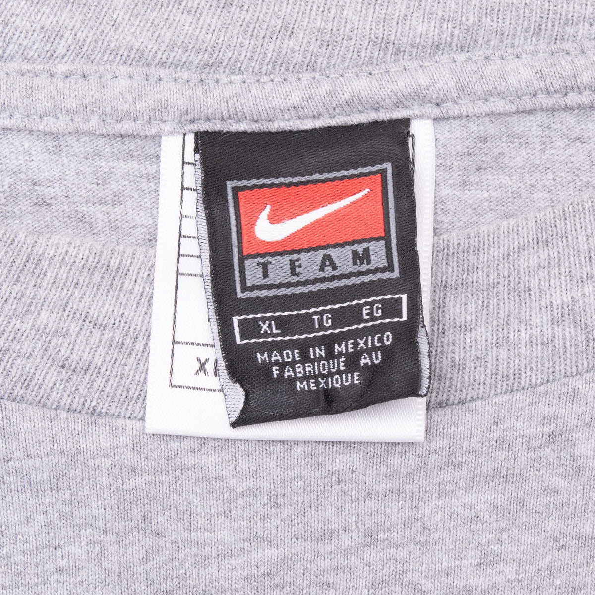Nike Team XL neck tag on gray Minnesota Wild long-sleeve shirt
