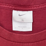 Vintage Nike Classic Swoosh Burgundy Tee Shirt 2000S Size XL