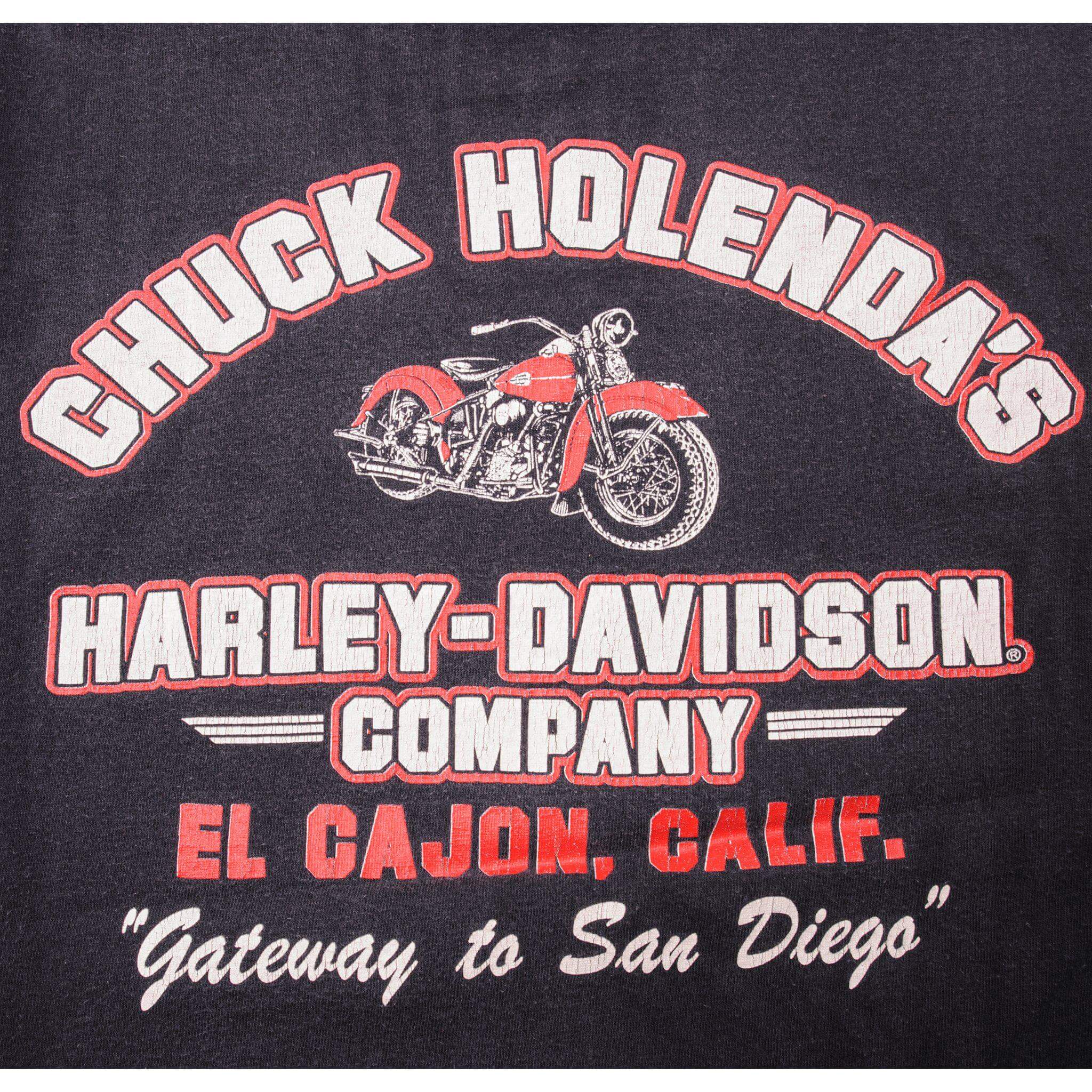 VINTAGE HARLEY DAVIDSON TEE SHIRT EL CAJON CA 1987 SIZE XL MADE IN USA
