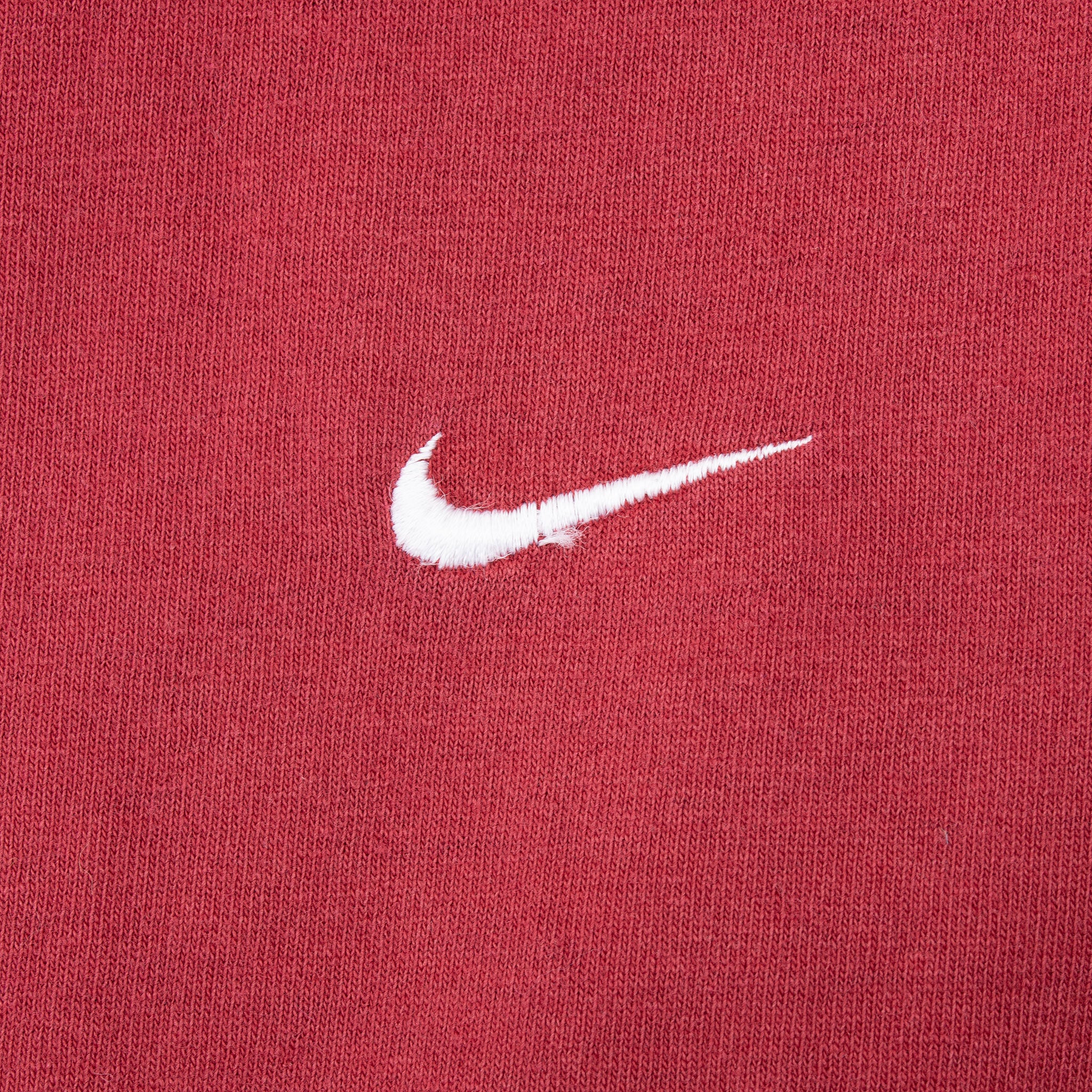 Vintage Nike Classic Swoosh Burgundy Tee Shirt 2000S Size XL
