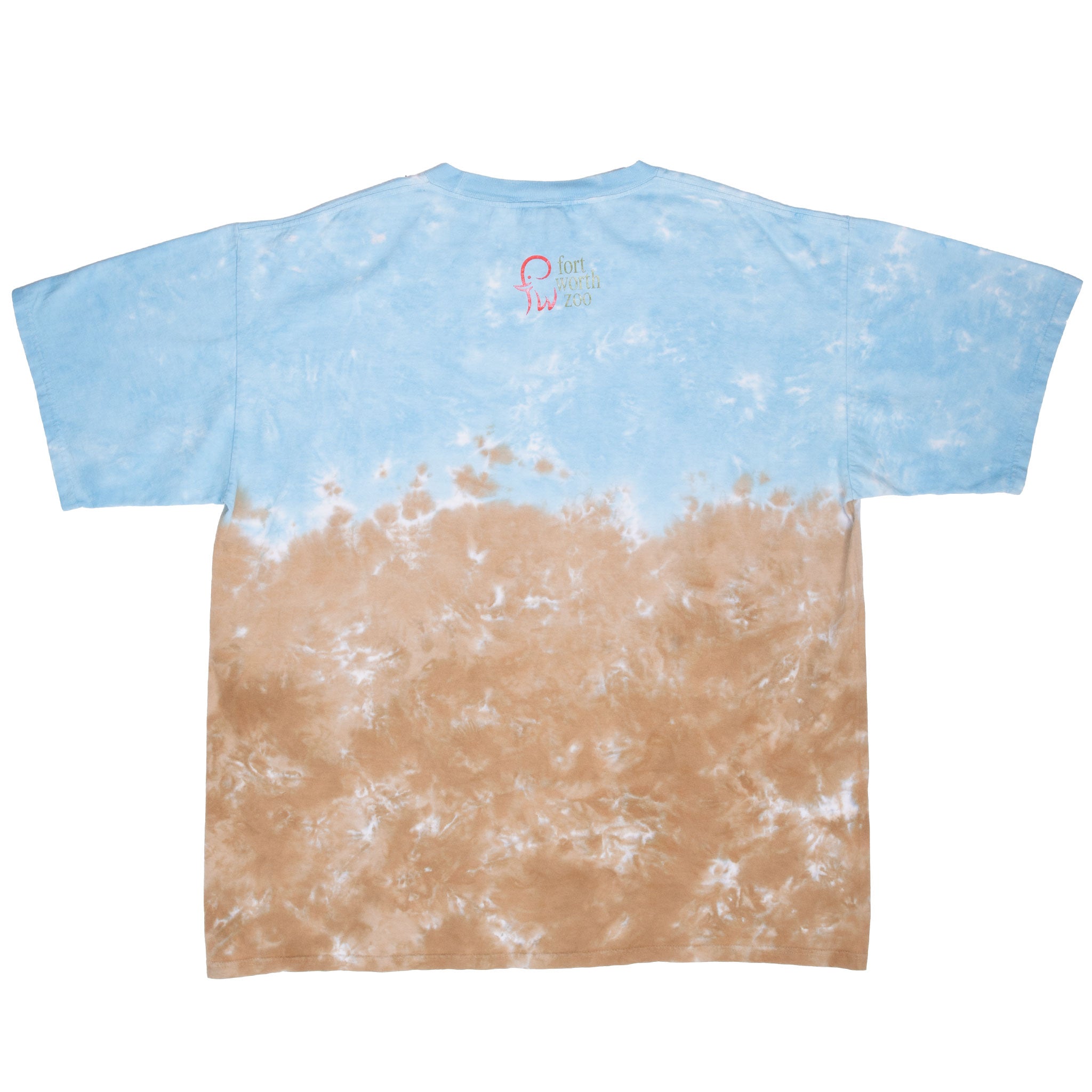 Vintage Tie Dye Jaguar Savana Worth Zoo Liquid Blue Tee Shirt 1990 Size 2XL