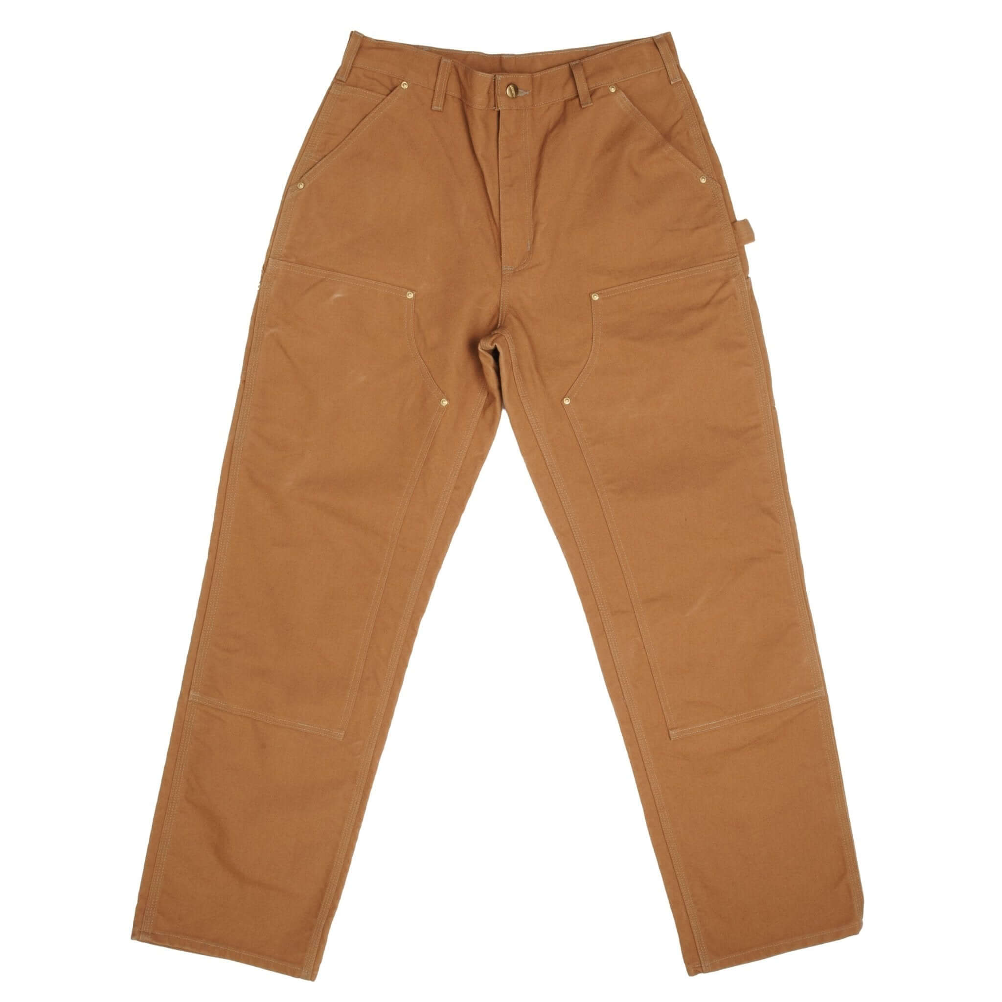 Vintage Carhartt Carpenter Double Knee Sandstone Pants    Size On Label Is 34X34