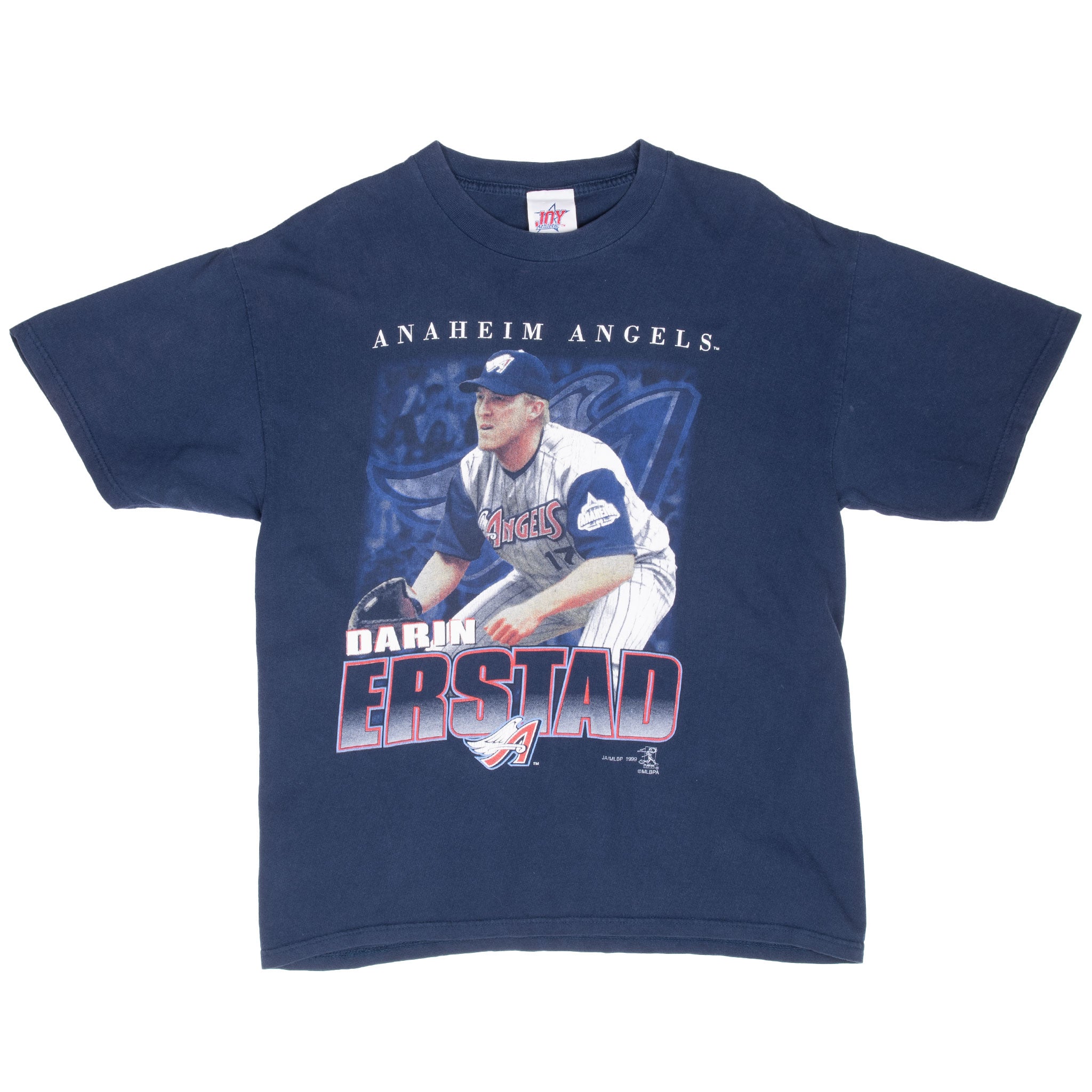 Vintage Mlb Anaheim Angels Darin Erstad 1999 Tee Shirt Size Large