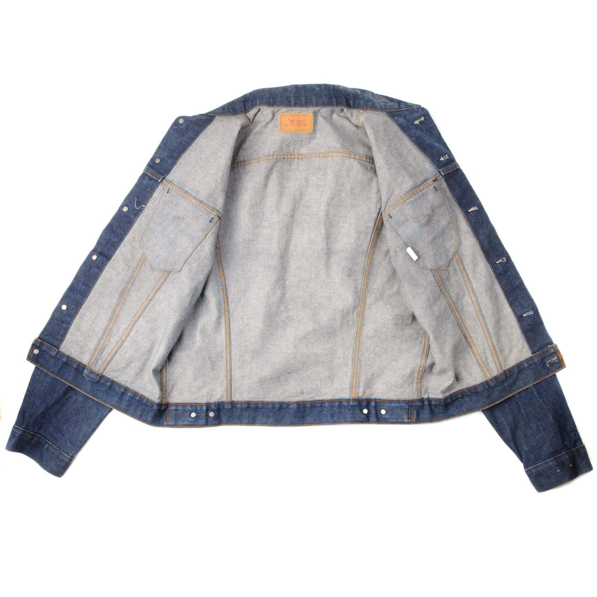 VINTAGE LEVIS TYPE 3 JACKET SINGLE STITCH SIZE 46L MADE IN USA