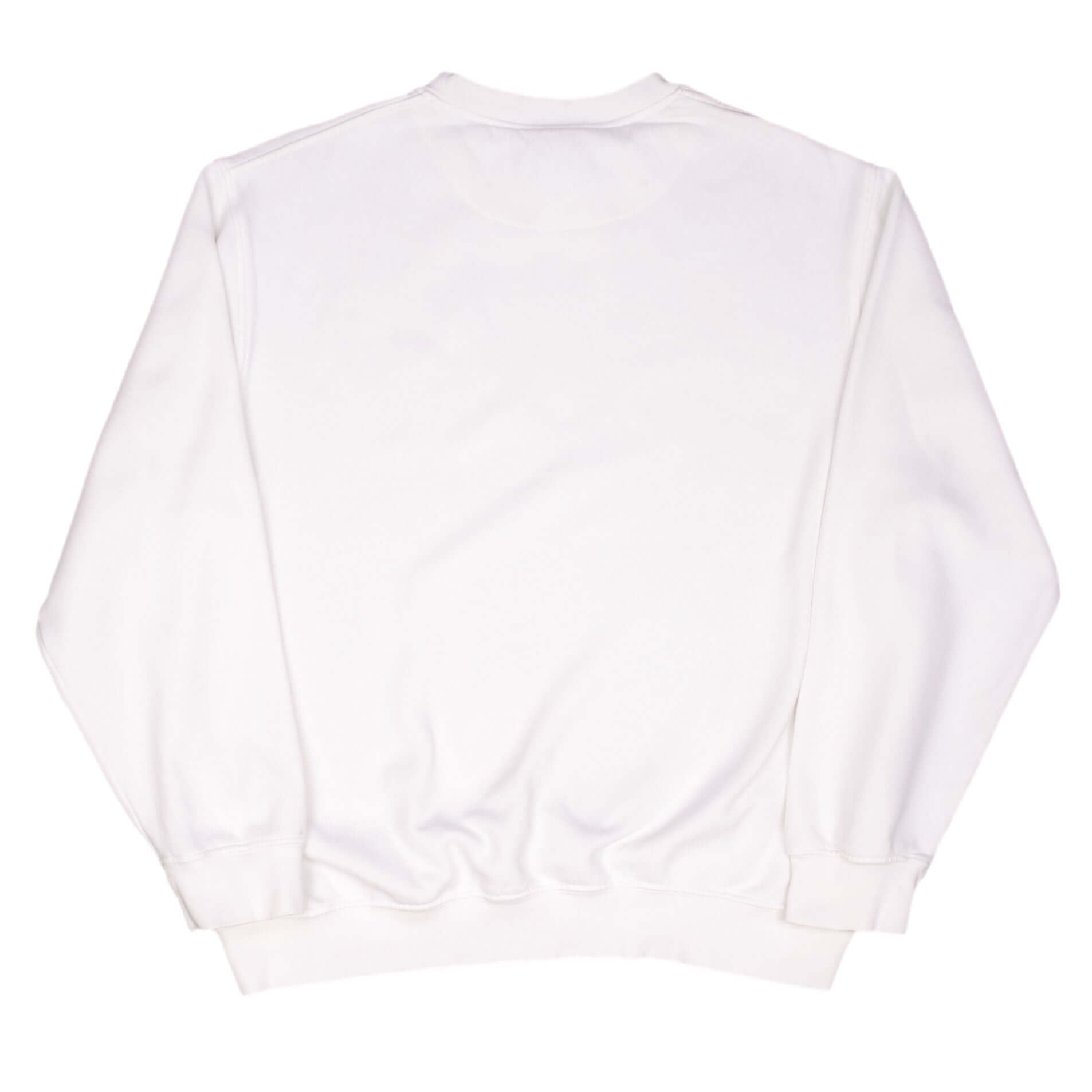 Vintage White Nike Classic Small Swoosh Sweatshirt 2000S Size Medium