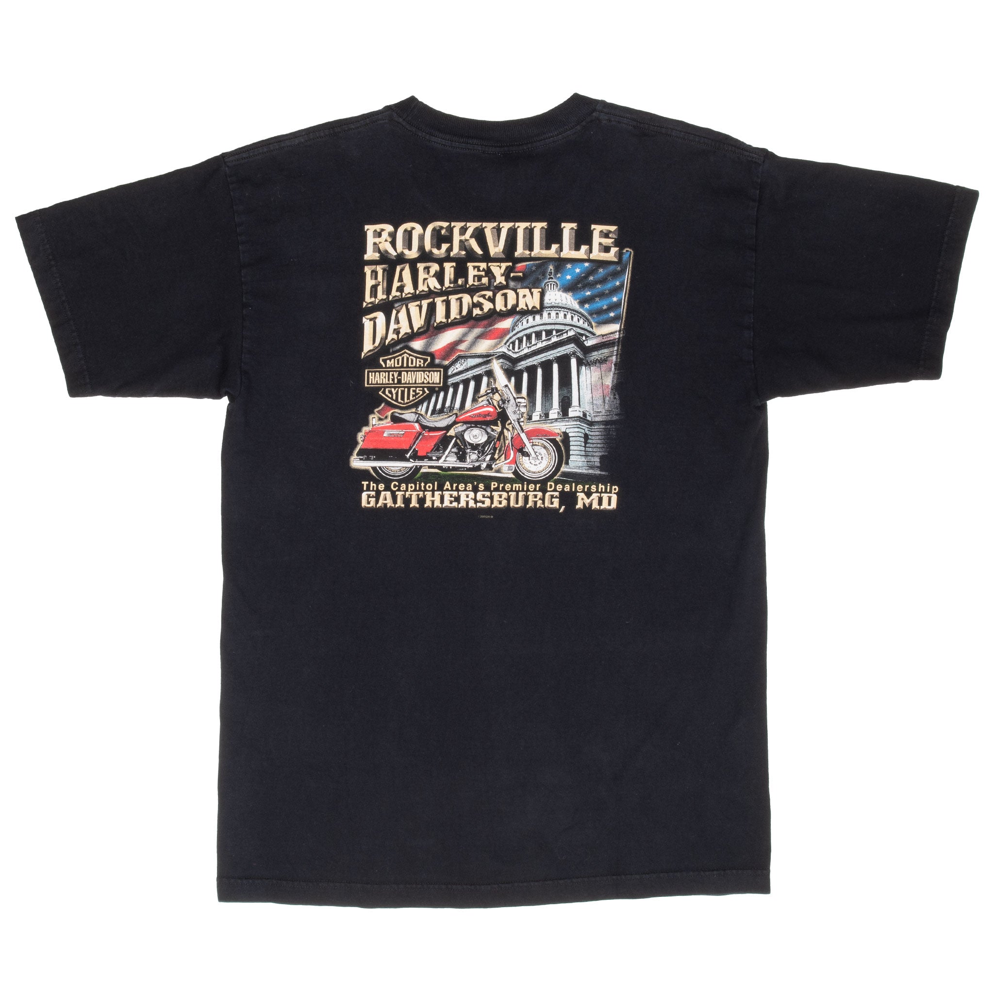Vintage Harley Davidson Rockville 2002 Tee Shirt Size Large Made In Usa