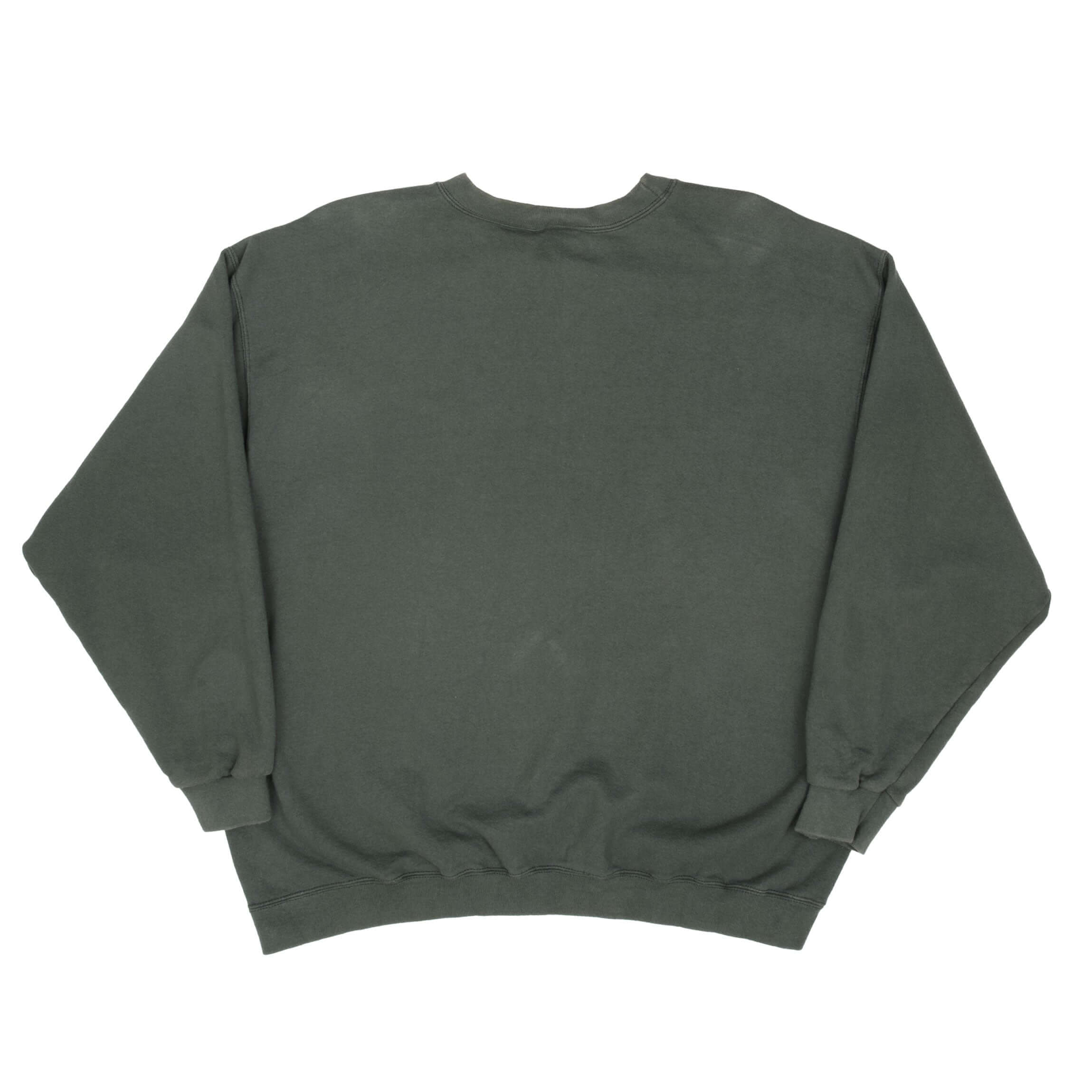 Vintage Pine Green Nike Swoosh Sweatshirt 1990S Size XL Made In USA