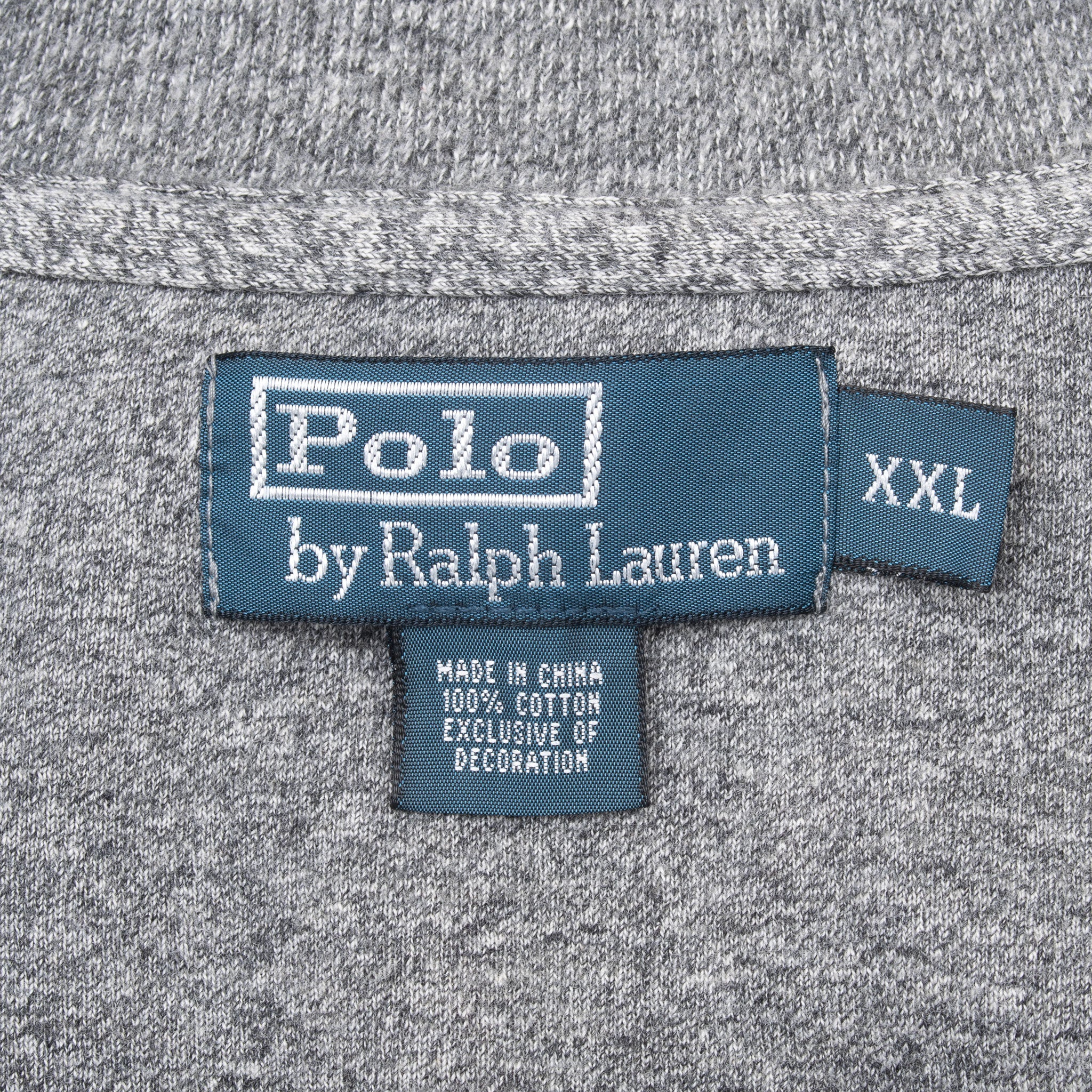 Vintage Polo Ralph Lauren Grey Quarter 1/4 Zip Sweater 1990S Size 2XL