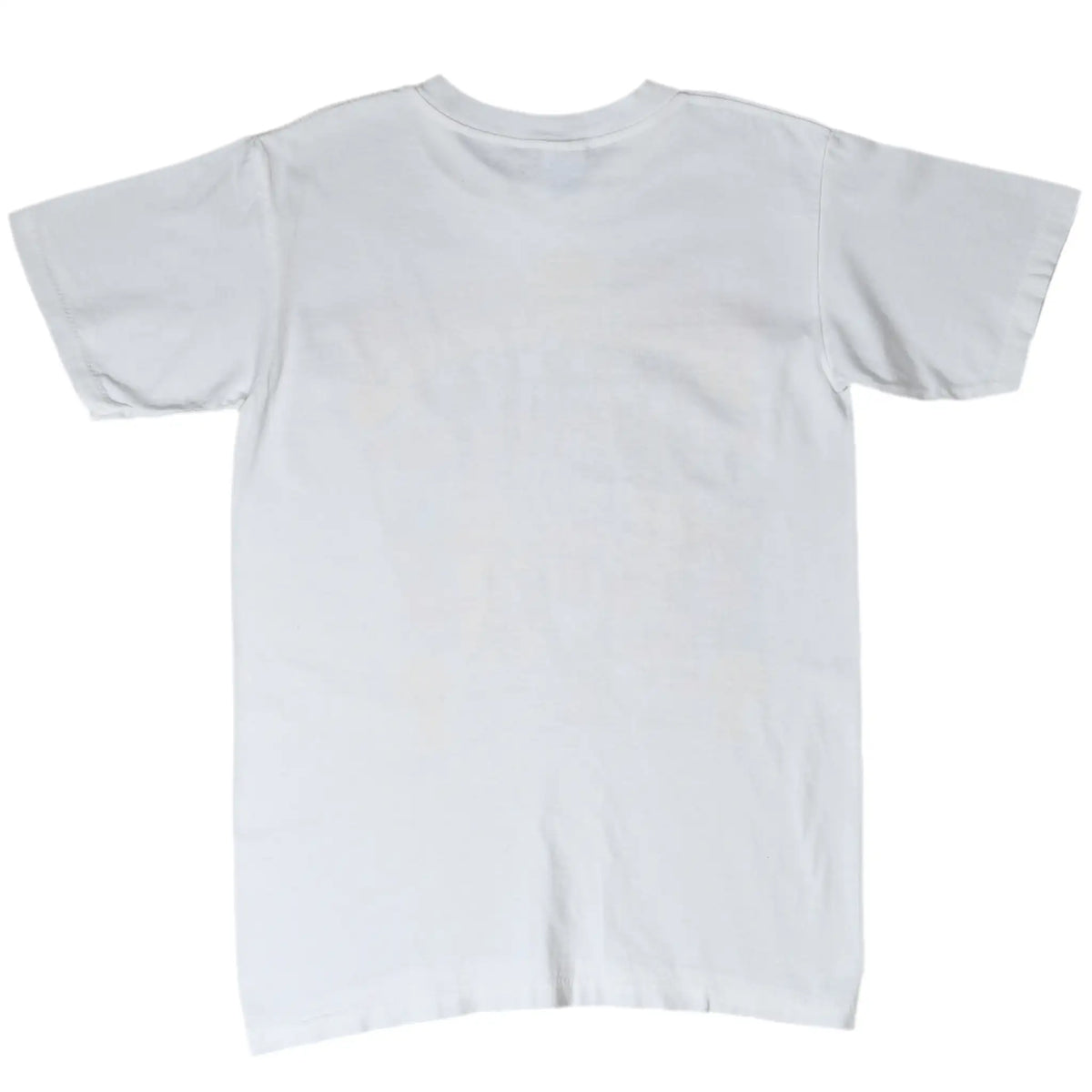 Back of white Chicago Bulls short-sleeve T-shirt with no graphic