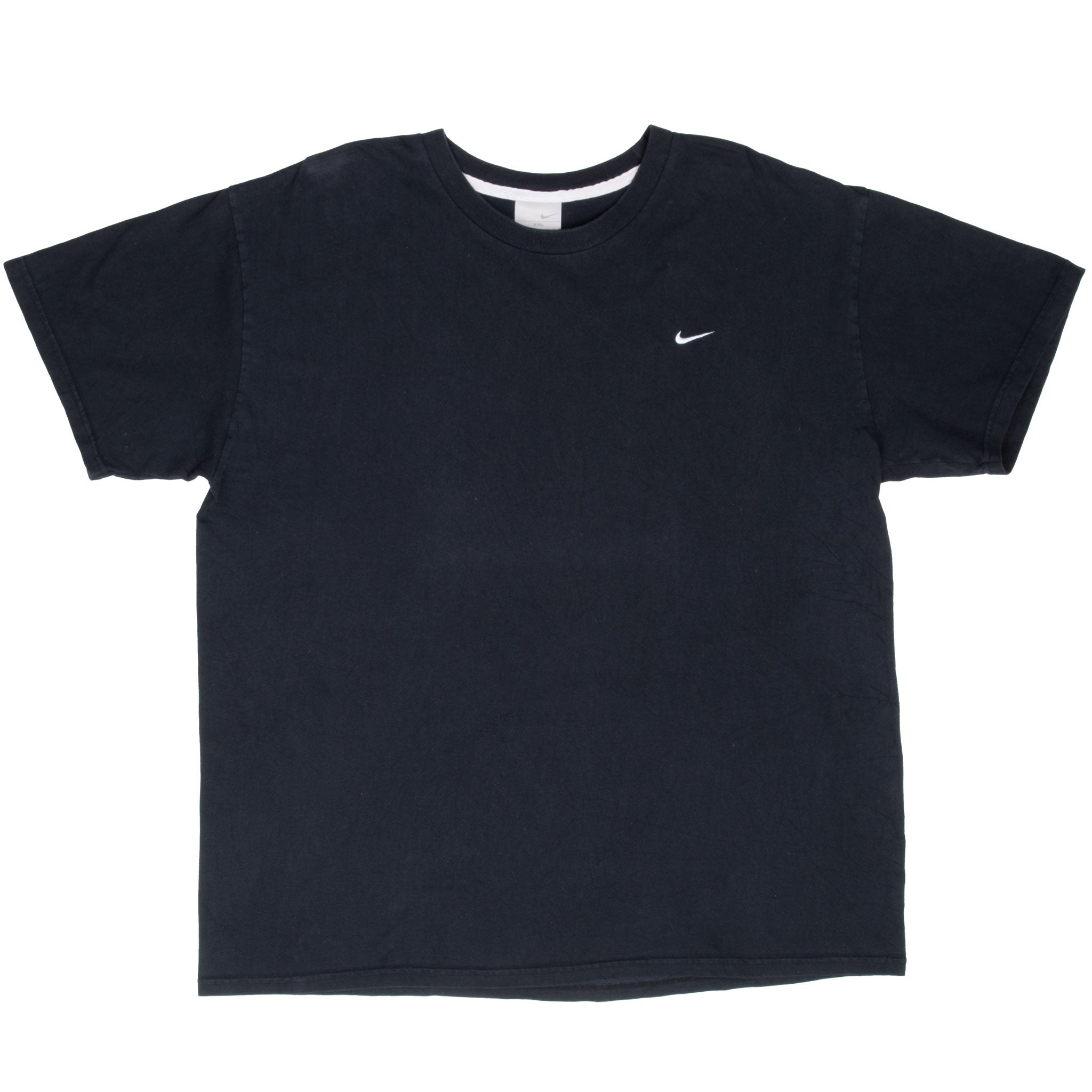 Vintage Nike Black Classic Swoosh Tee Shirt 2000S Size 2XL Made In Usa