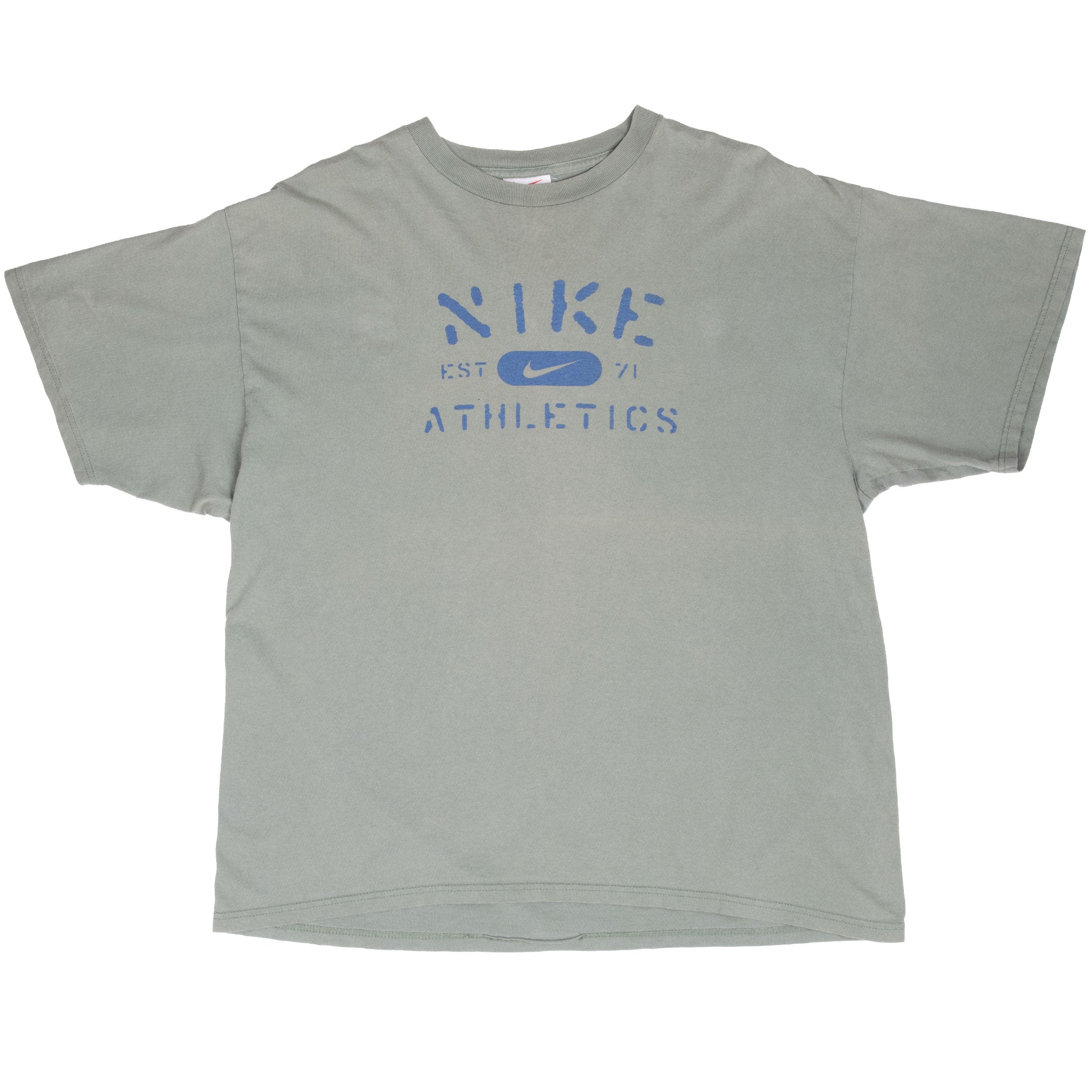 Vintage Nike Performance Athletic Sage Green Tee Shirt 1990S Size XL