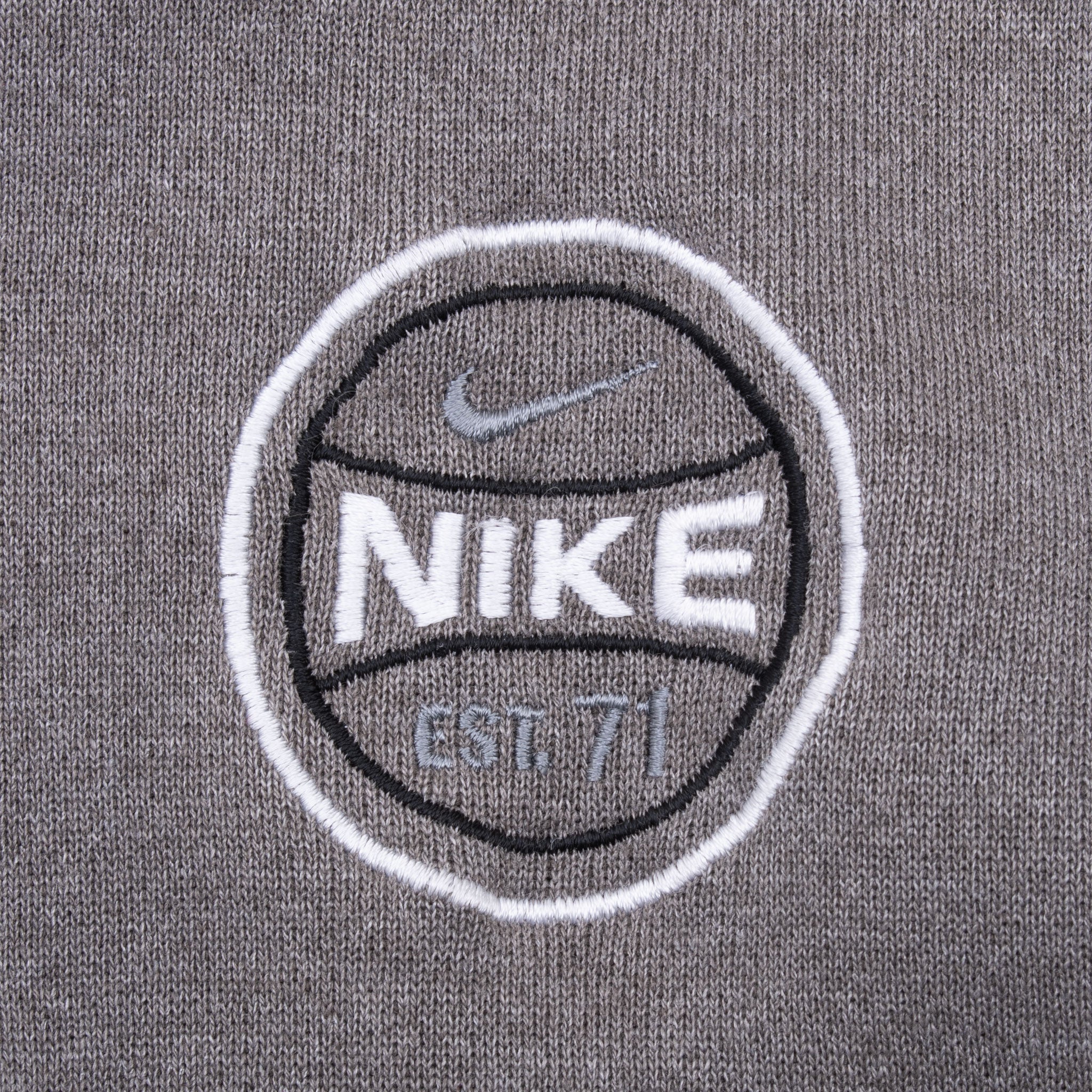 Vintage Nike Grey Full Zip Hoodie Sweatshirt 1990S Size Large
