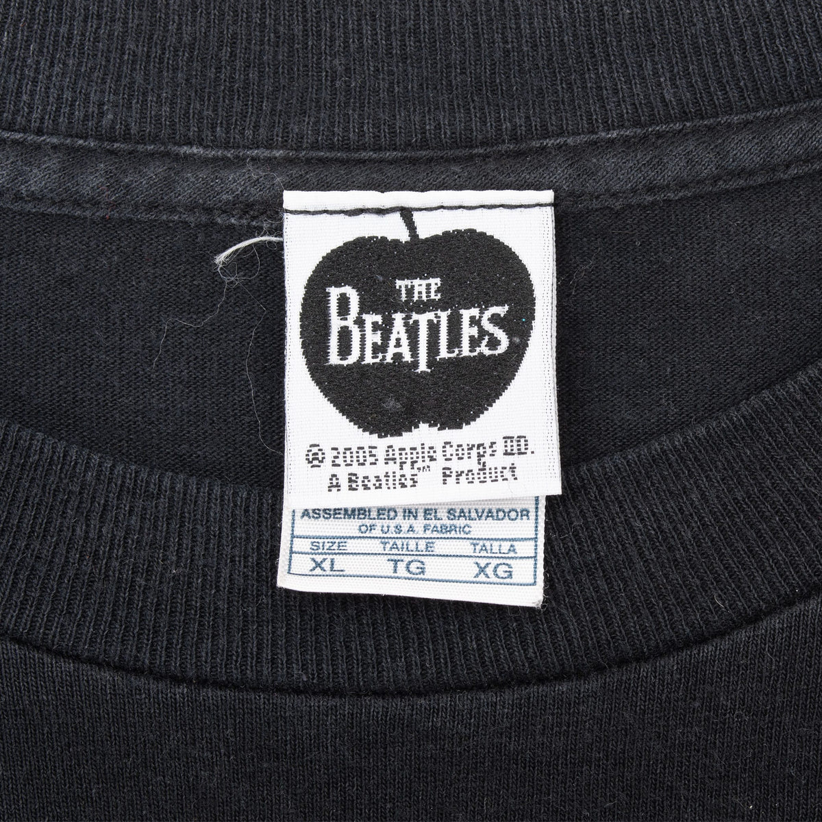 The Beatles Apple Corps neck tag marked size XL
