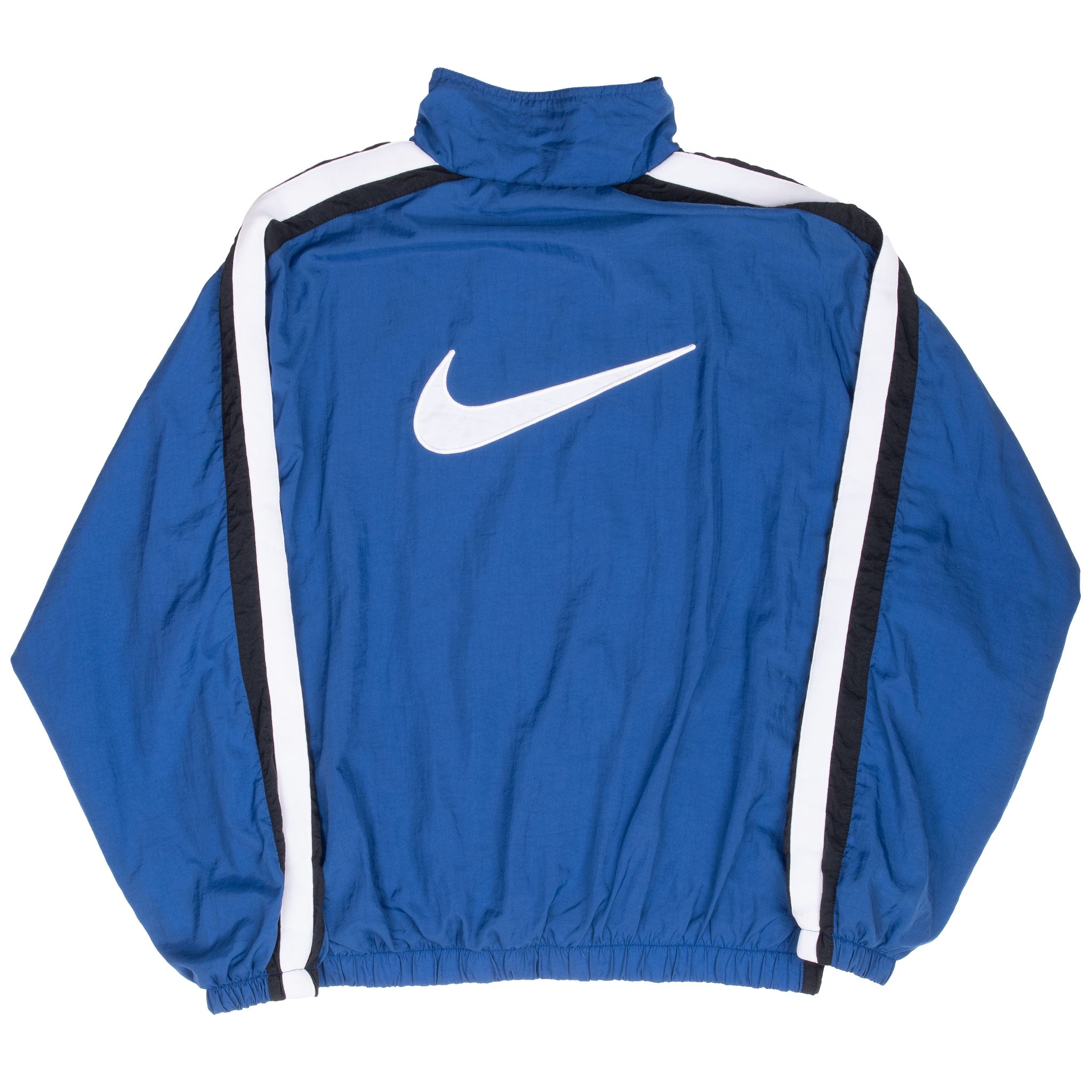 Vintage Nike Big Swoosh Blue Windbreaker Jacket 1990S Size Large