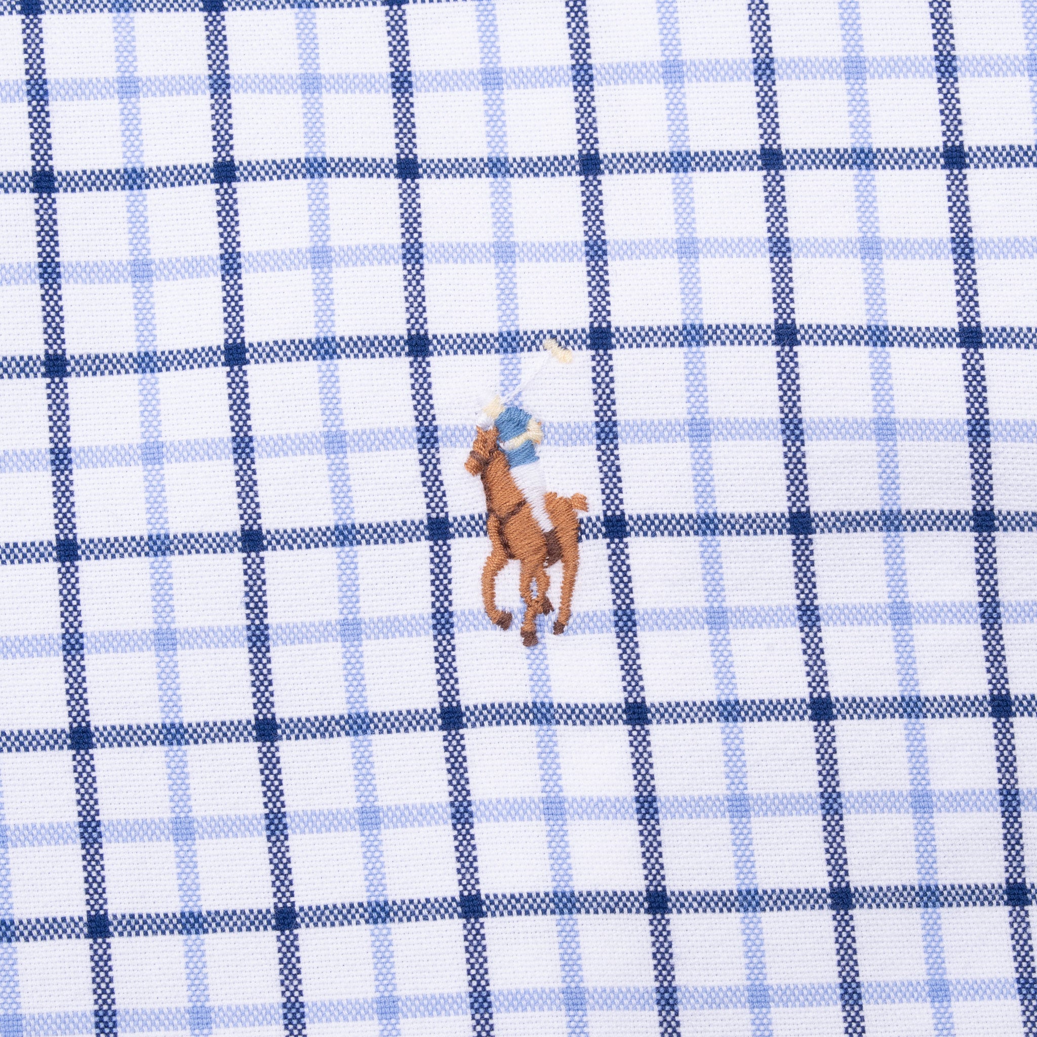 Vintage Ralph Lauren Blue Plaid Shirt Size Medium