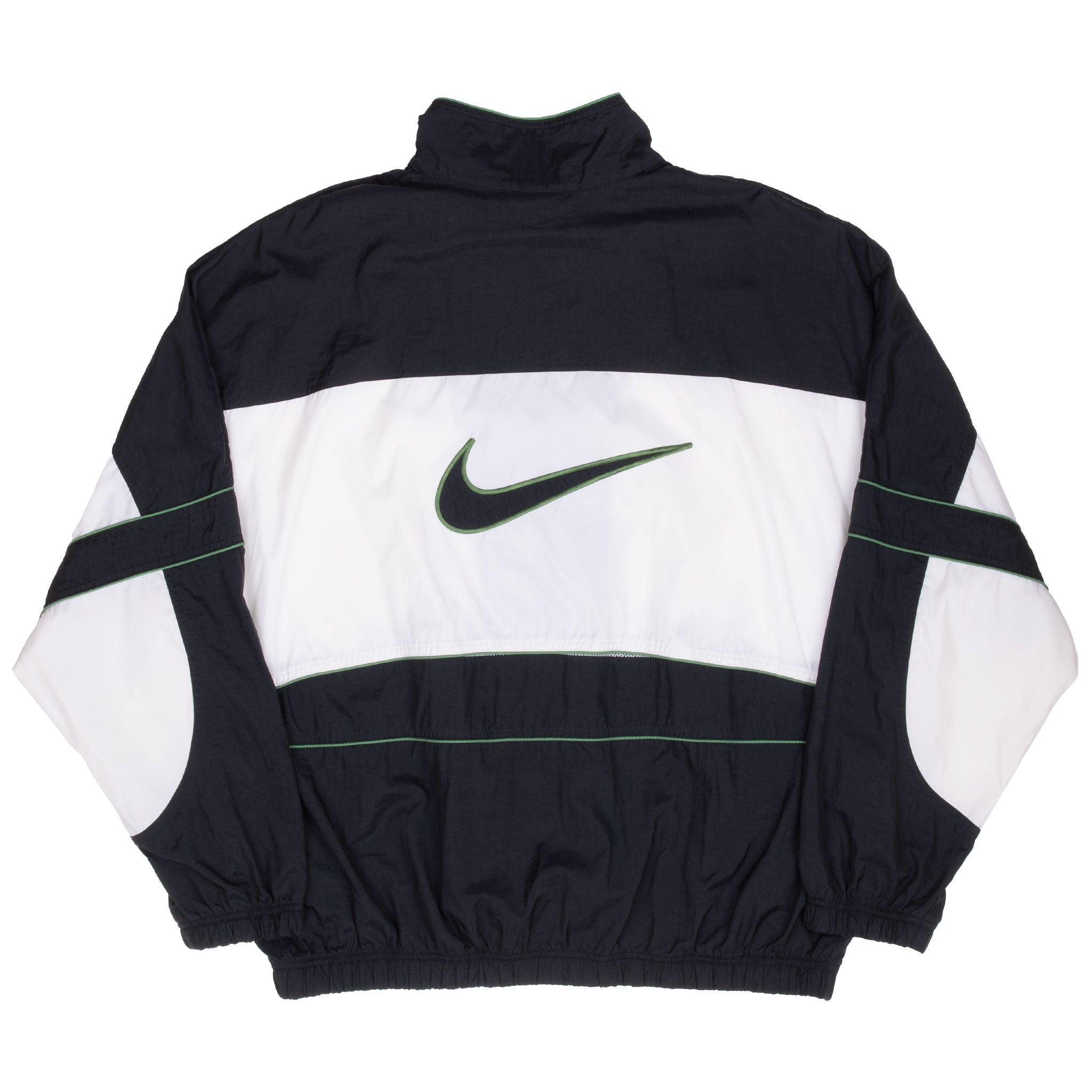 Vintage Nike Big Swoosh Black Windbreaker Jacket 1990S Size XL