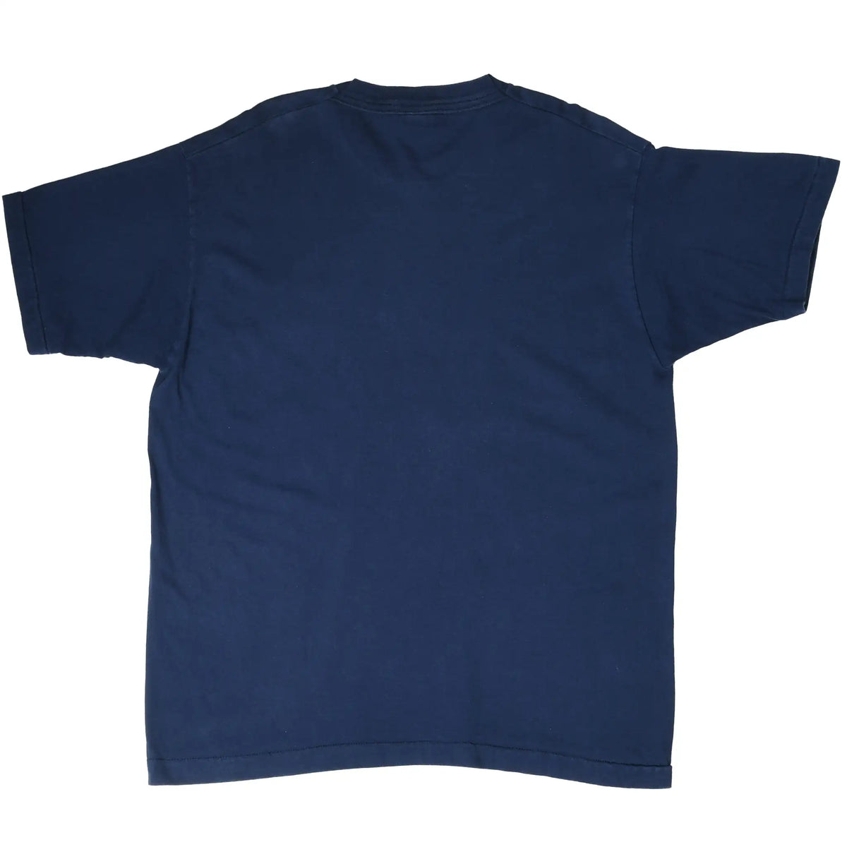 Plain back of navy Cleveland Indians short-sleeve T-shirt
