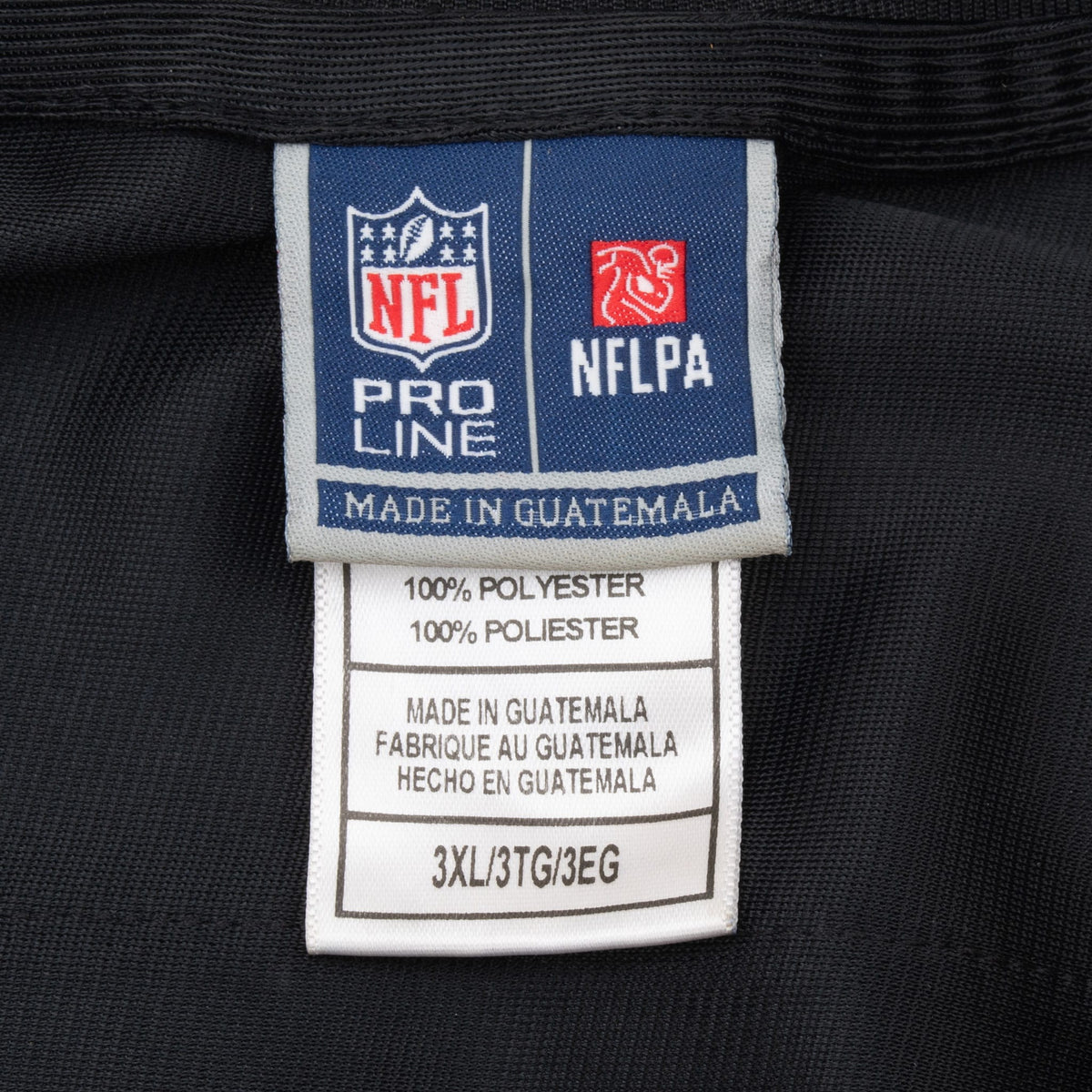 NFL Pro Line and NFLPA neck tags on Harris #22 jersey, marked 3XL
