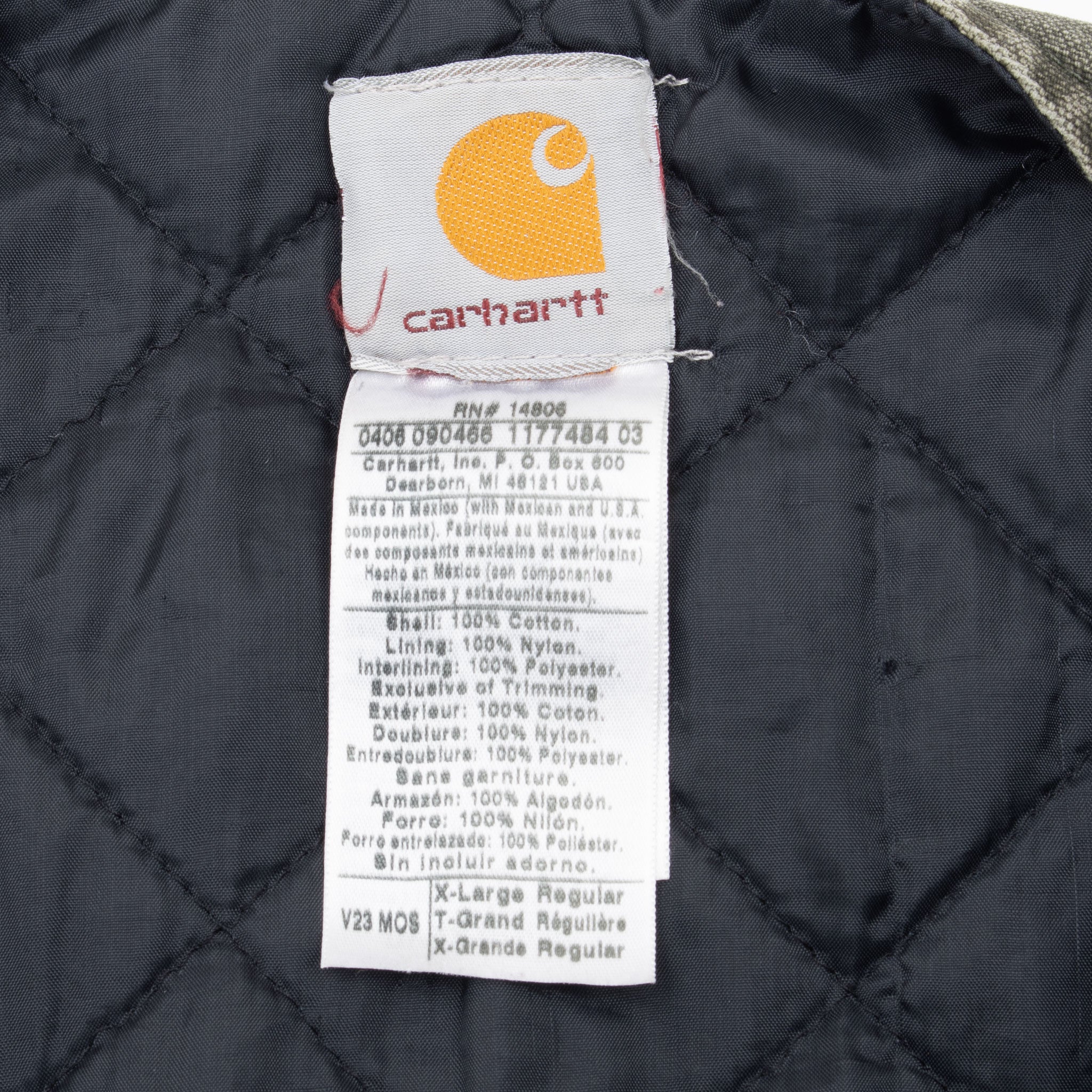 Vintage Carhartt Quilted Lined Green Vest Jacket Size XL V23Mos