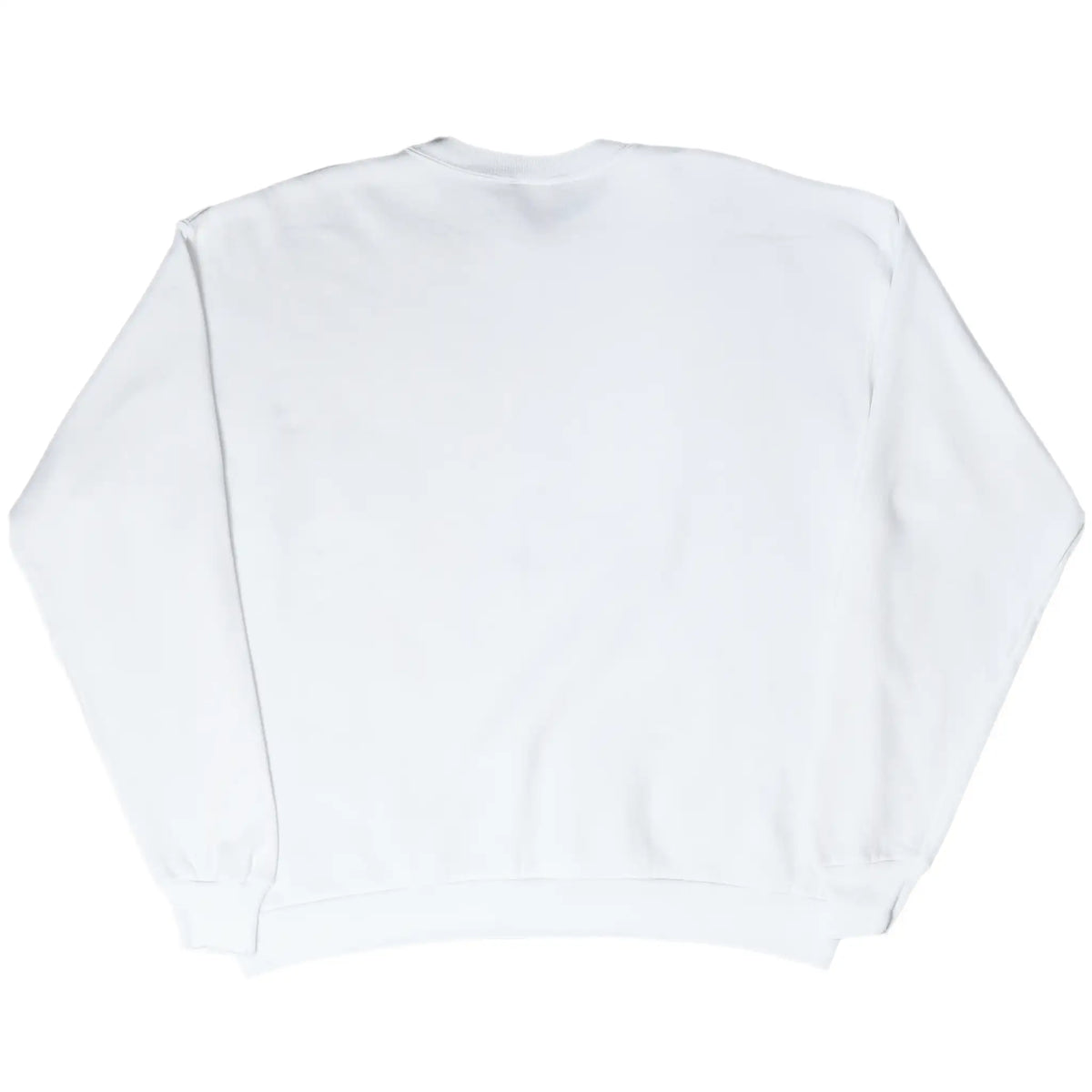 Plain back of white crewneck sweatshirt