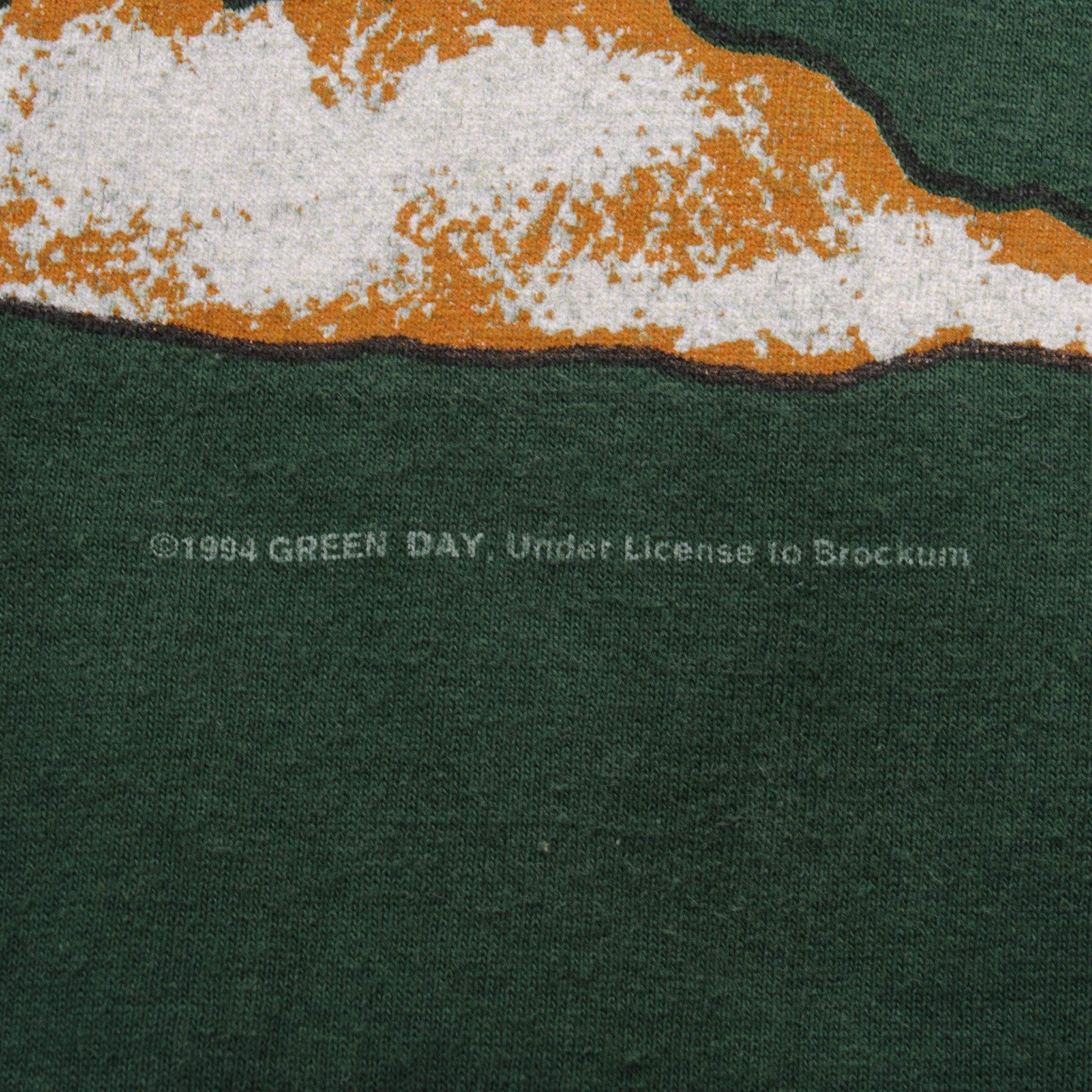 Vintage Green Day Dookie 1994 Tee Shirt Size XL Brockum