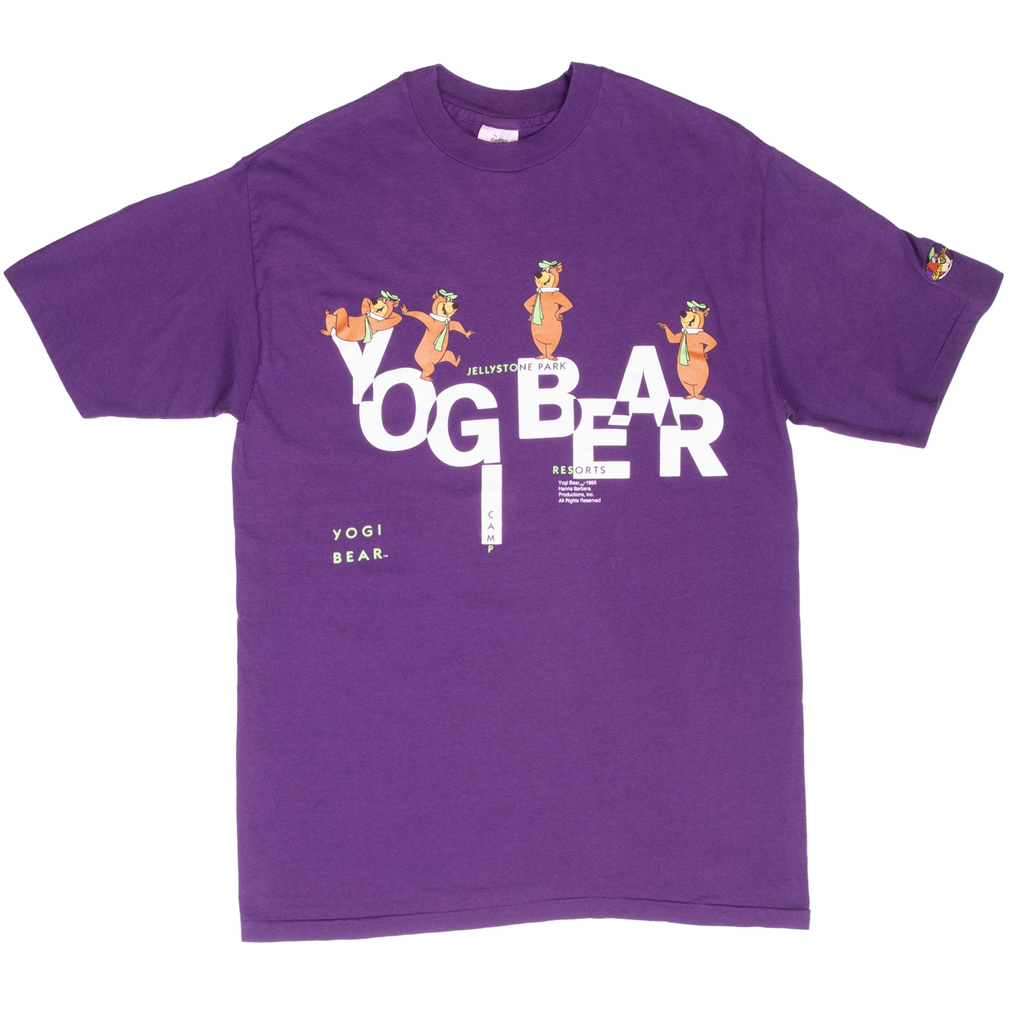 Vintage Yogi Bear Jelly Stone Park Resorts 1995 Tee Shirt Large Made In Usa