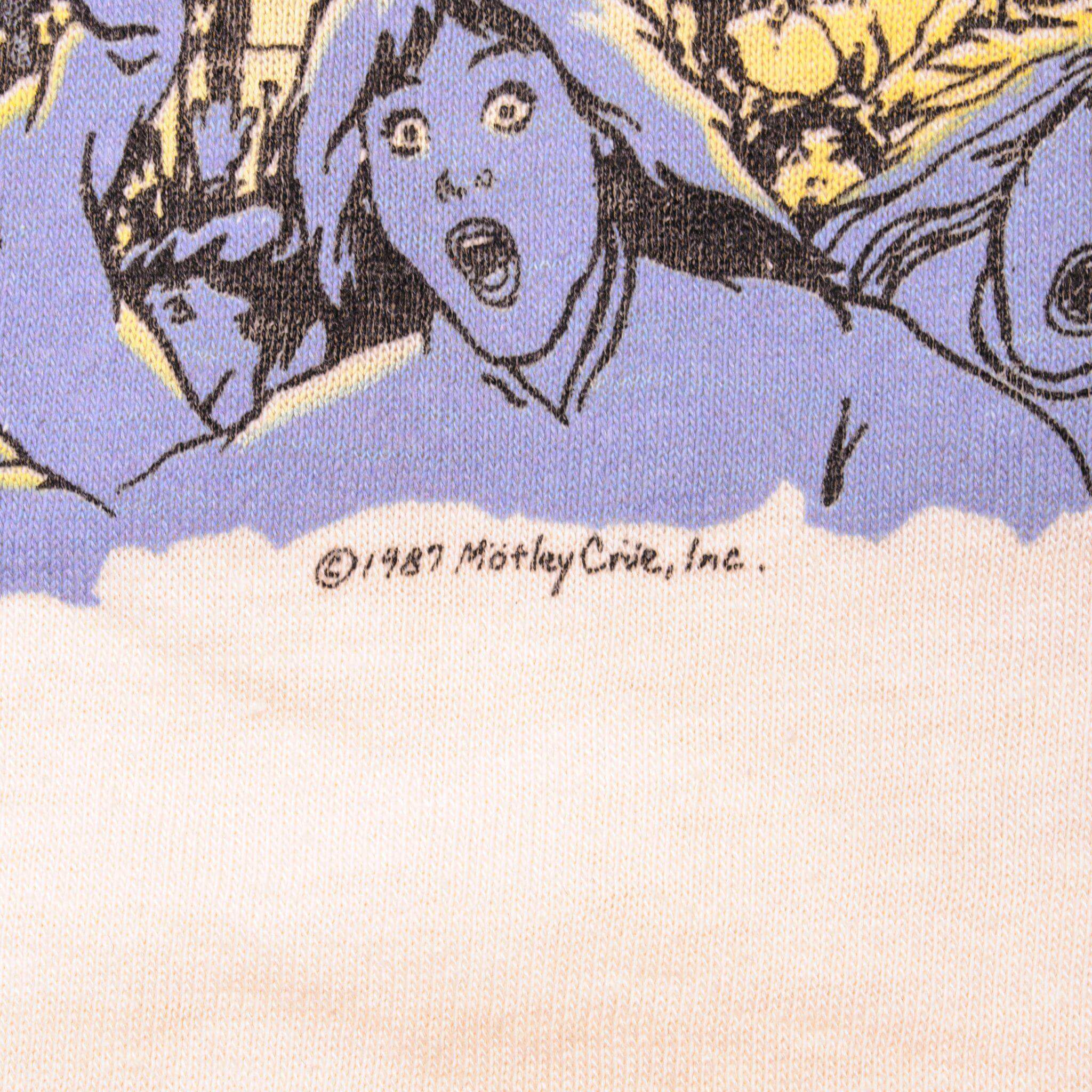 VINTAGE MOTLEY CRUE TOUR TEE SHIRT 1987 SIZE LARGE MADE IN USA