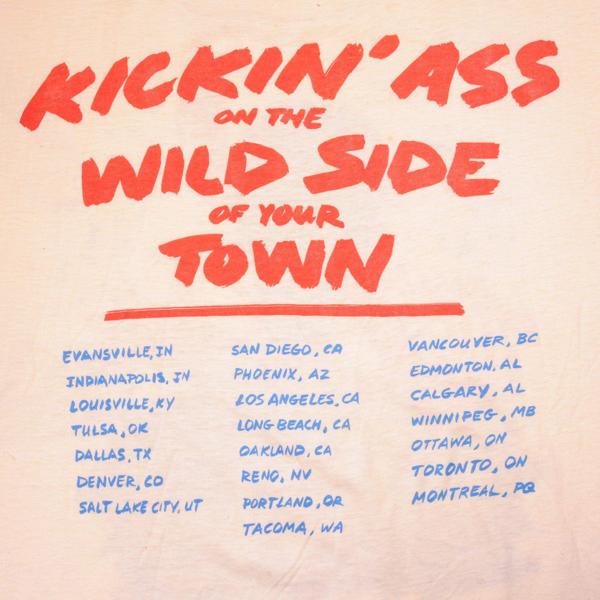 VINTAGE MOTLEY CRUE TOUR TEE SHIRT 1987 SIZE LARGE MADE IN USA