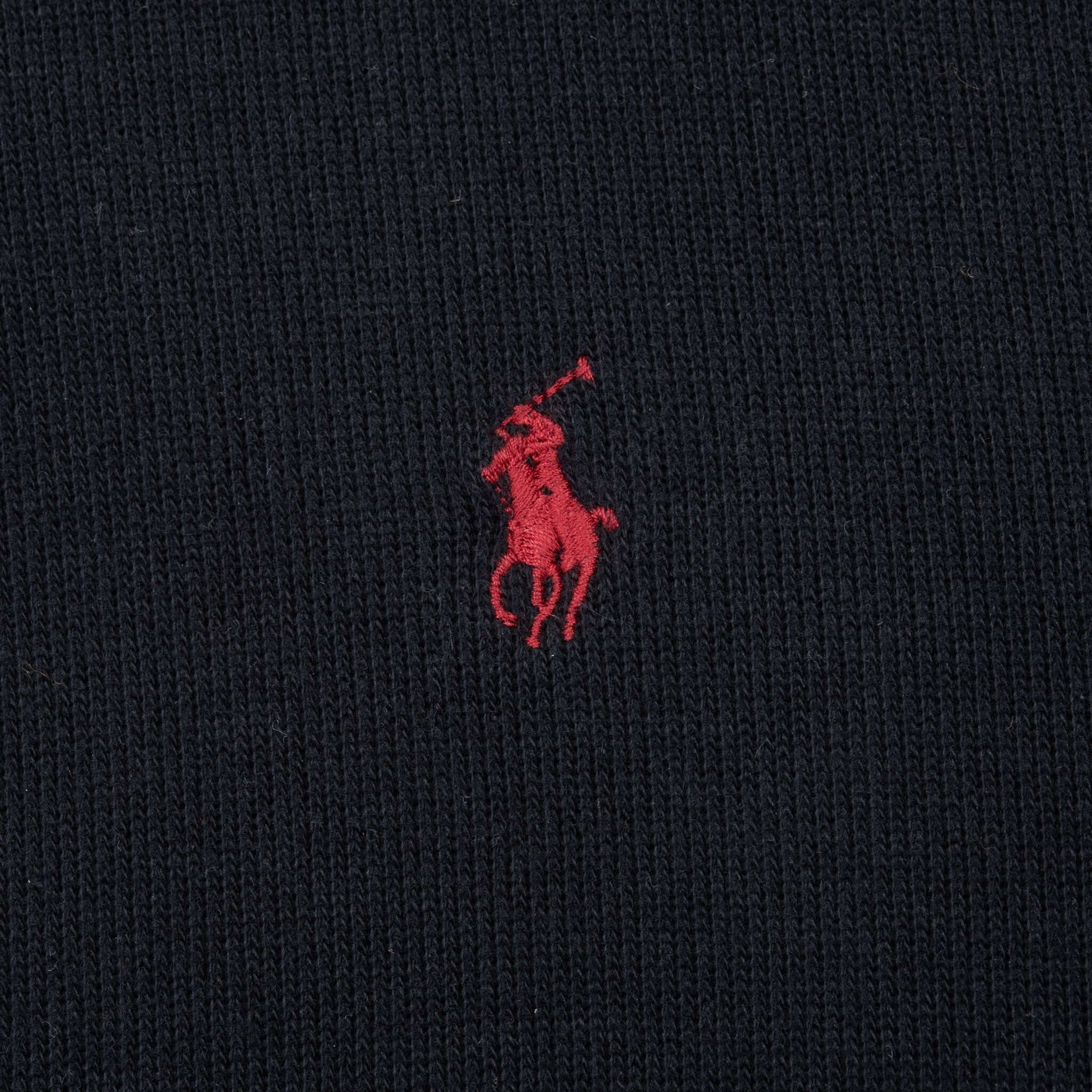 Vintage Polo Ralph Lauren Black Quarter 1/4 Zip Sweater 1990s Size Large