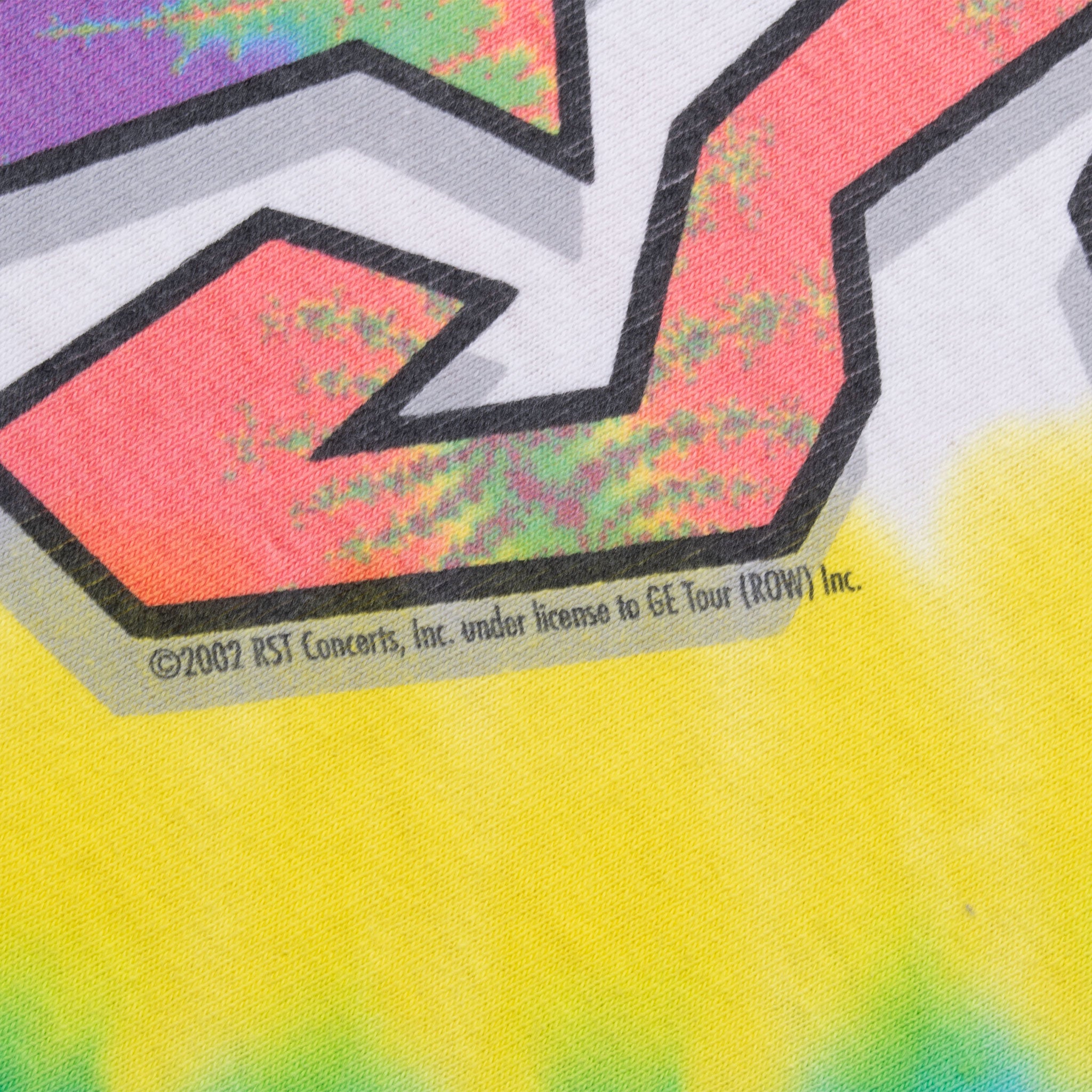Close-up of 2002 copyright text beneath the Rolling Stones back graphic