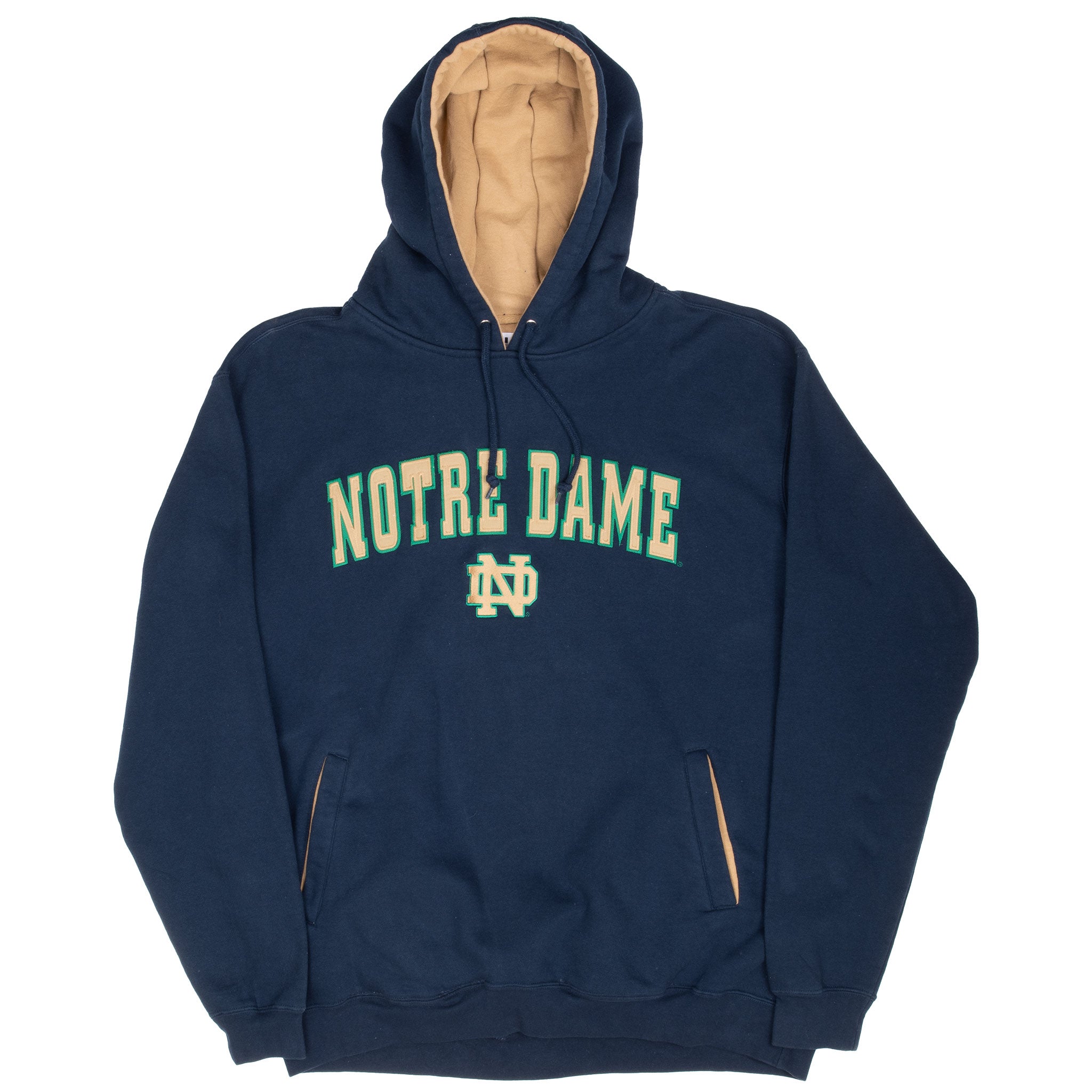 Vintage Ncaa Notre Dame Fighting Irish Hoodie Sweatshirt 1990S Size 2XL